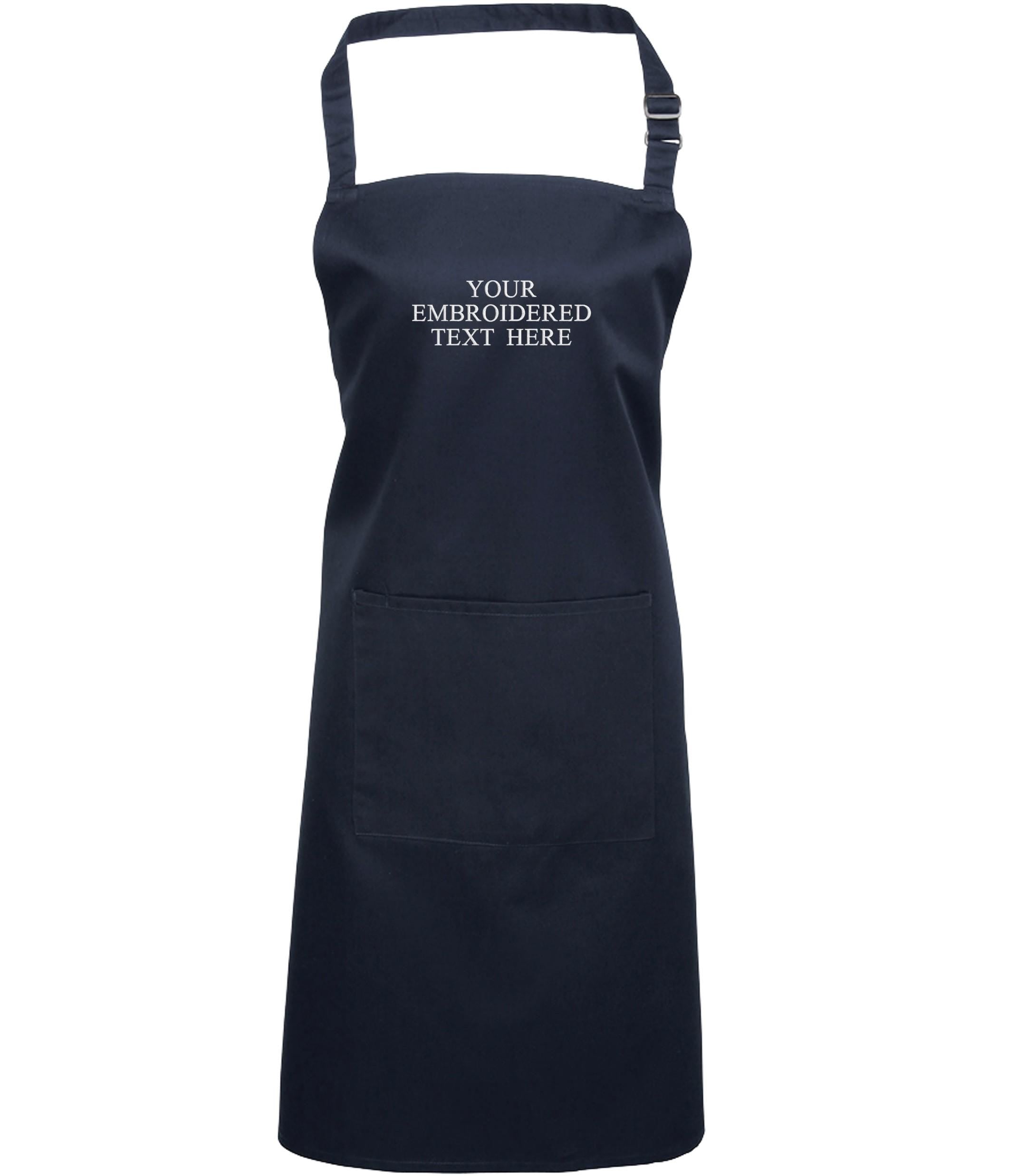 Embroidered Personalised Text Apron Custom Name Business Kitchen Baking Gift