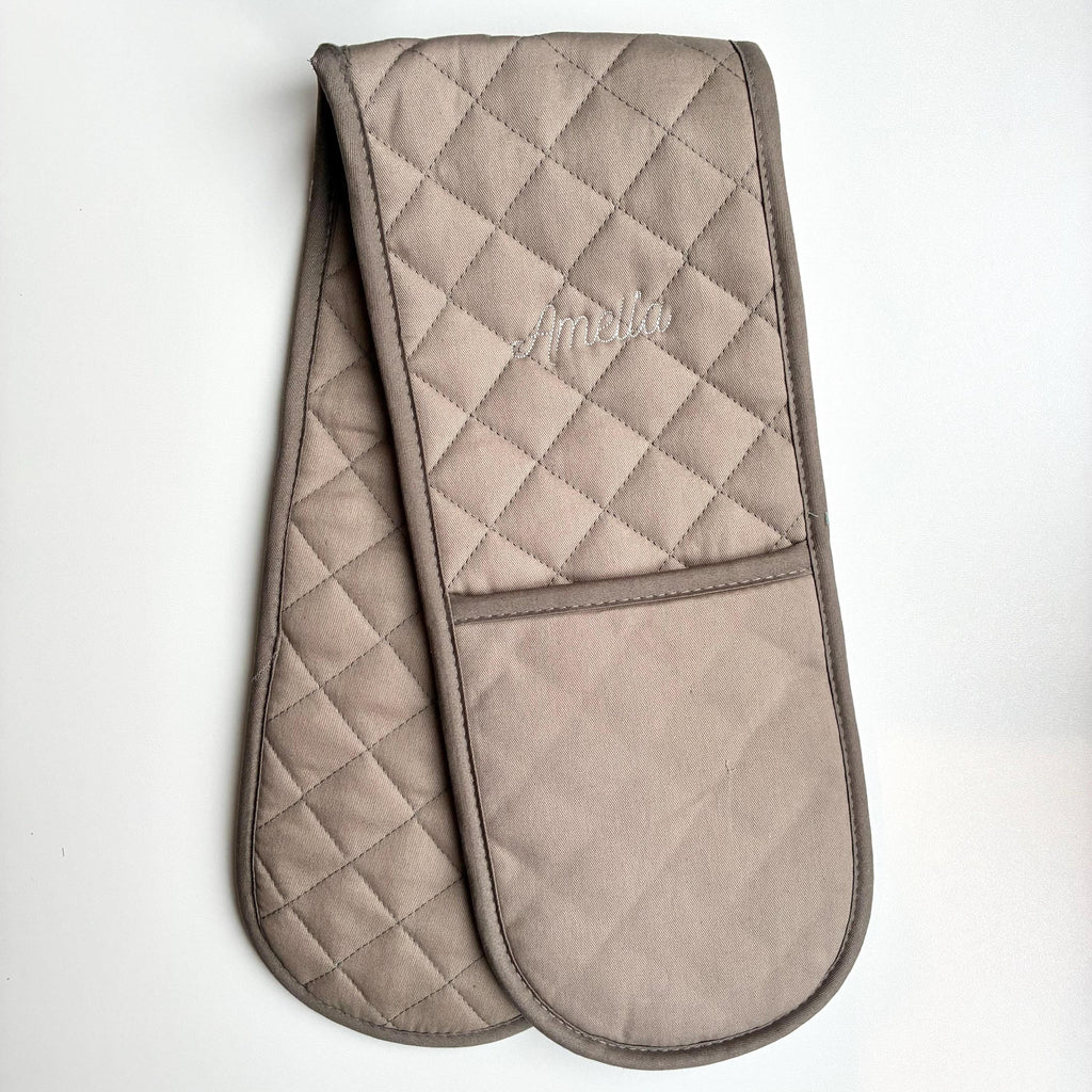 Personalised Embroidered Oven Glove Custom Text Kitchen Baking Mothers Day Gifts For Her
