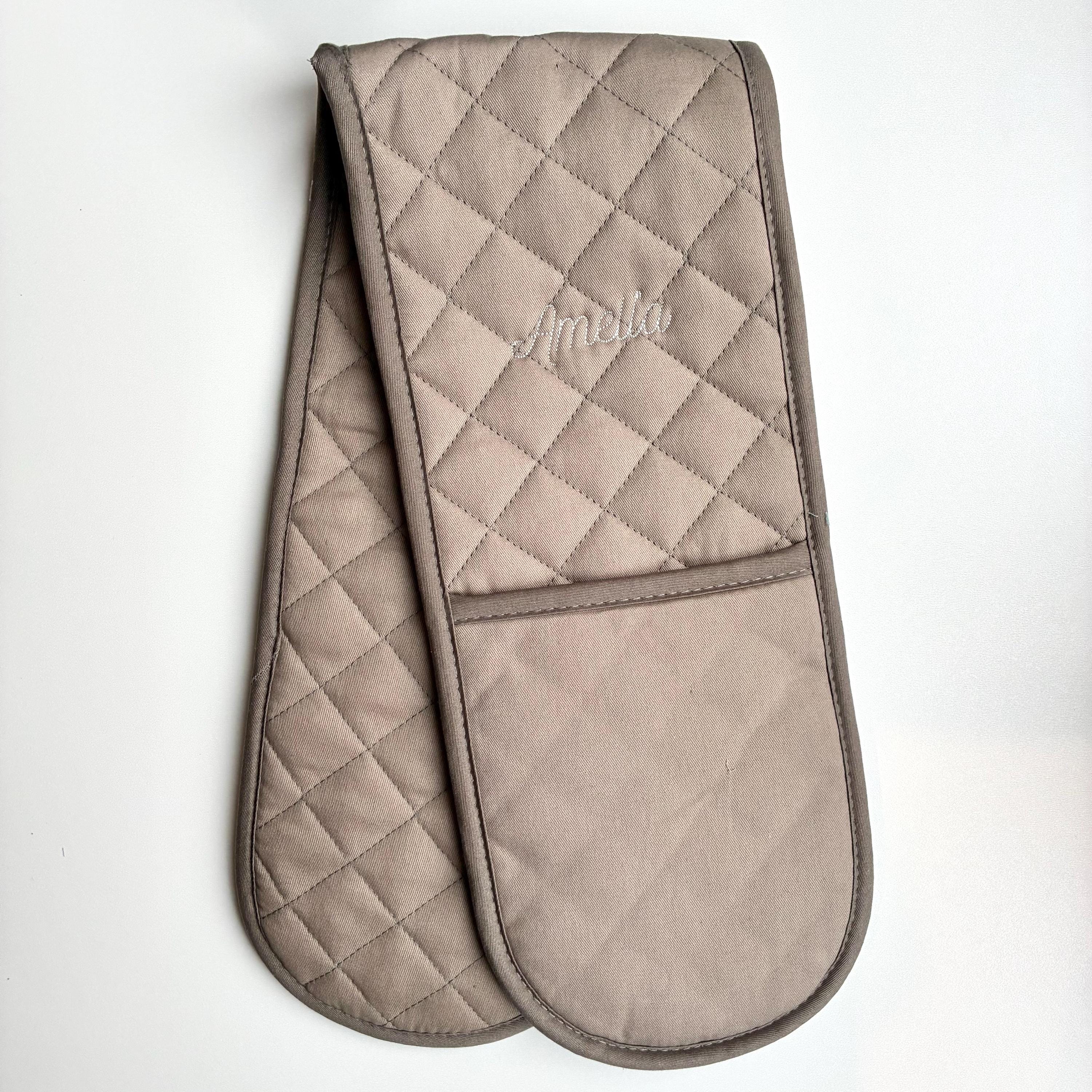 Personalised Embroidered Oven Glove Custom Text Kitchen Baking Mothers Day Gifts For Her