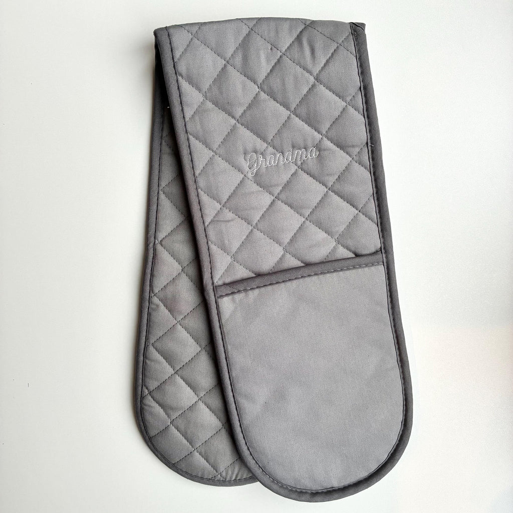 Personalised Embroidered Oven Glove Custom Text Kitchen Baking Mothers Day Gifts For Her