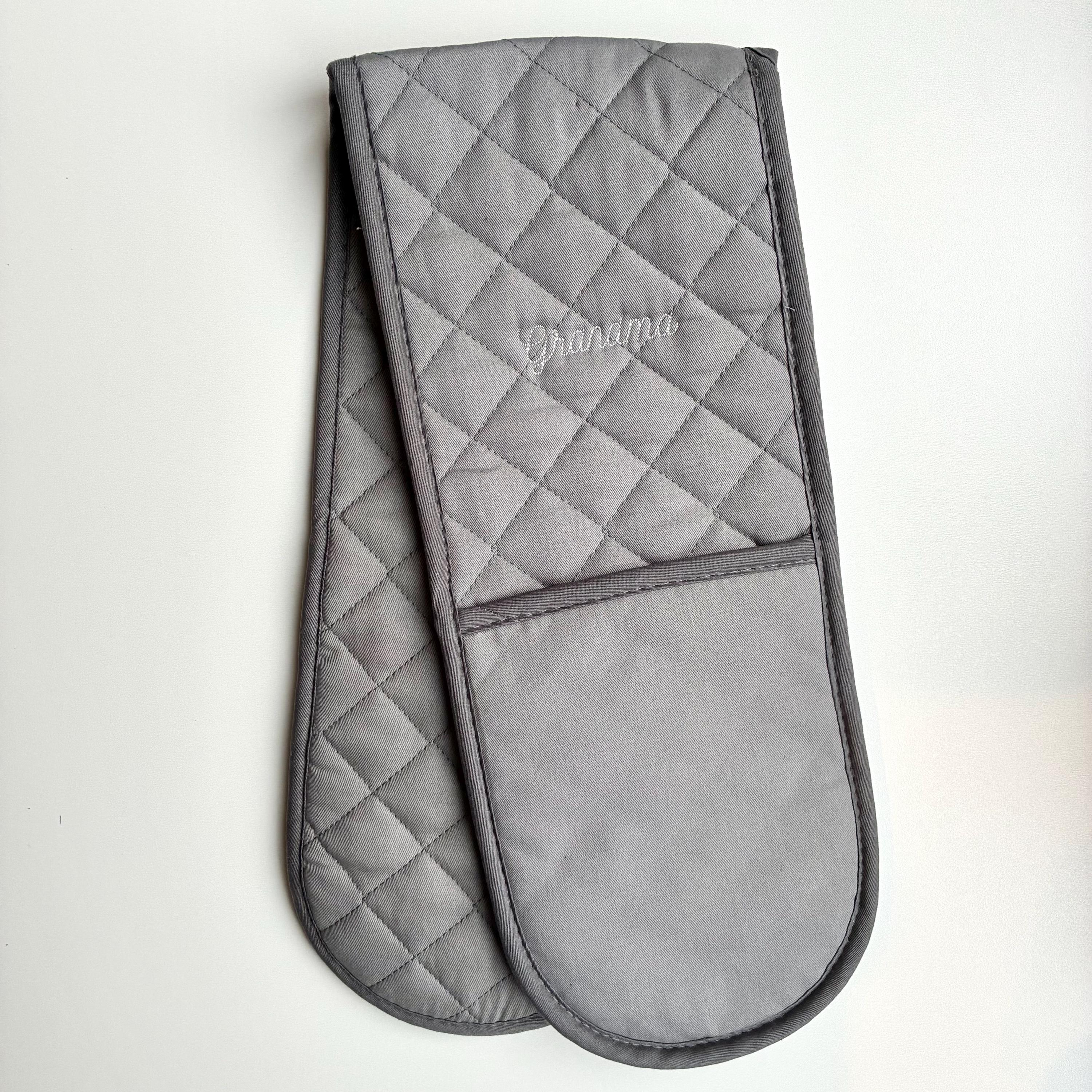 Personalised Embroidered Oven Glove Custom Text Kitchen Baking Mothers Day Gifts For Her