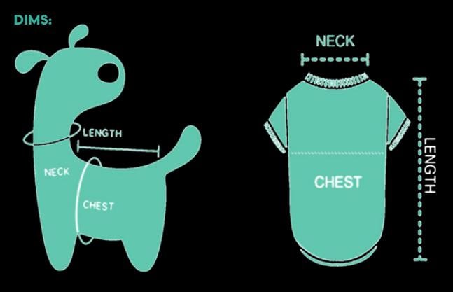 Personalised Dog Parka Jacket - Custom Name Text Thick Winter Coat