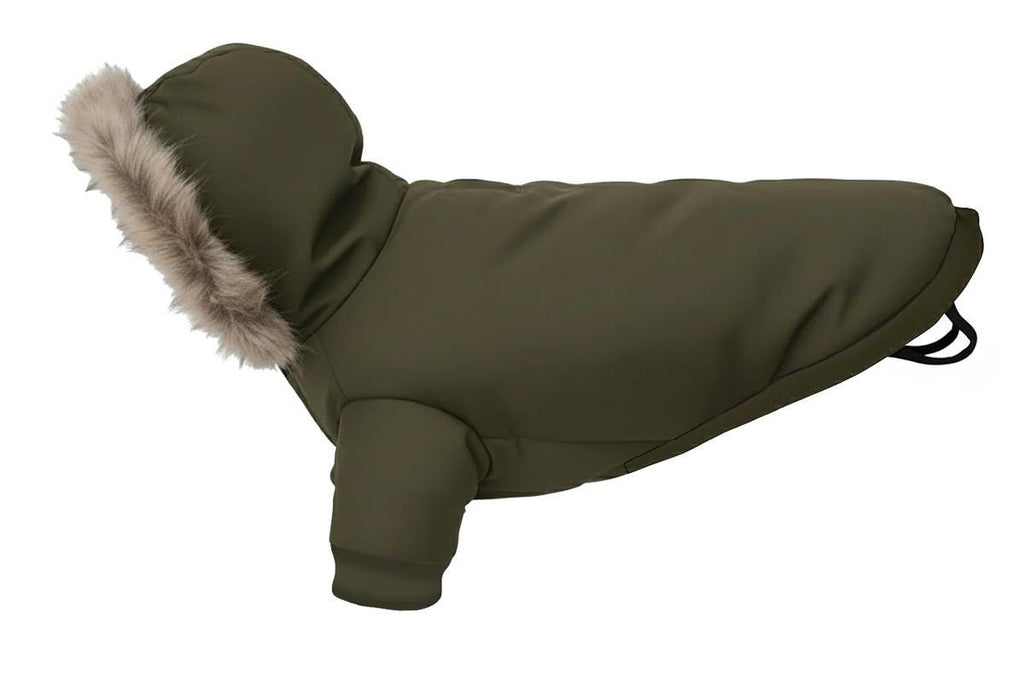 Personalised Dog Parka Jacket - Custom Name Text Thick Winter Coat