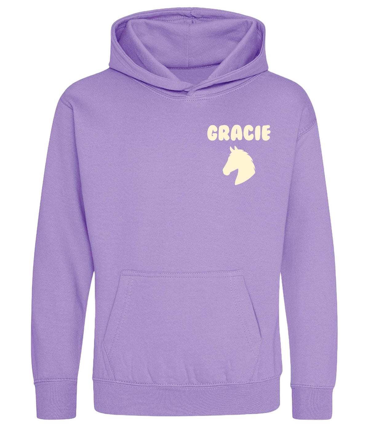 Girls Personalised Name Horse Riding Hoodie Pony Rider Club Sweatshirt Jacket