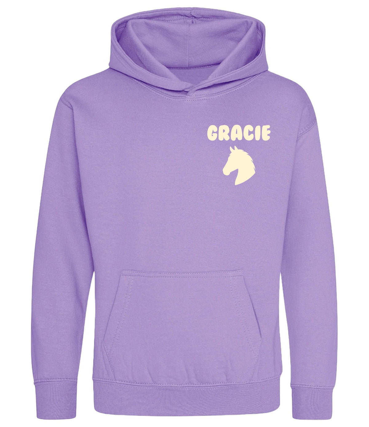 Girls Personalised Name Horse Riding Hoodie Pony Rider Club Sweatshirt Jacket