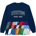 Embroidered Personalised Adults Sweatshirt 23 Colours S-5XL Varsity College Custom Design Your Text