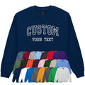 Embroidered Personalised Adults Sweatshirt 23 Colours S-5XL Varsity College Custom Design Your Text