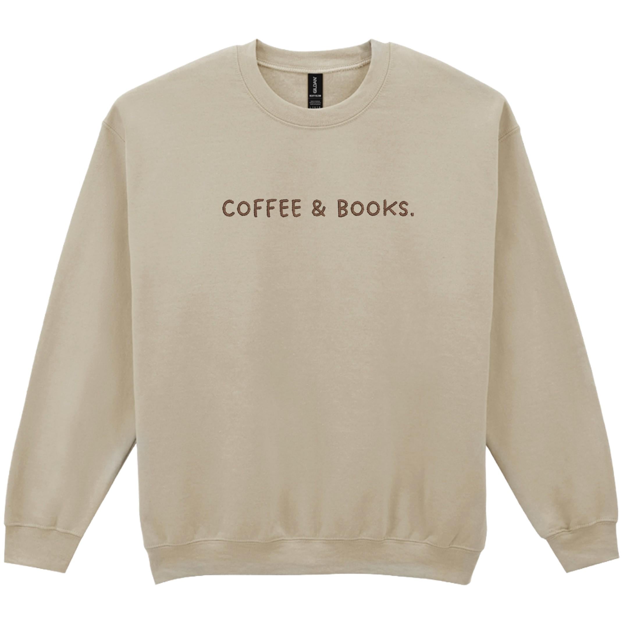 Coffee & Books Adults Sweatshirt Bookish Book Lover Merch Jumper Gifts For Her