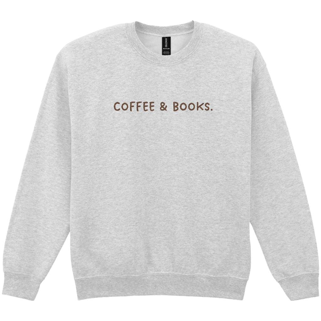 Coffee & Books Adults Sweatshirt Bookish Book Lover Merch Jumper Gifts For Her