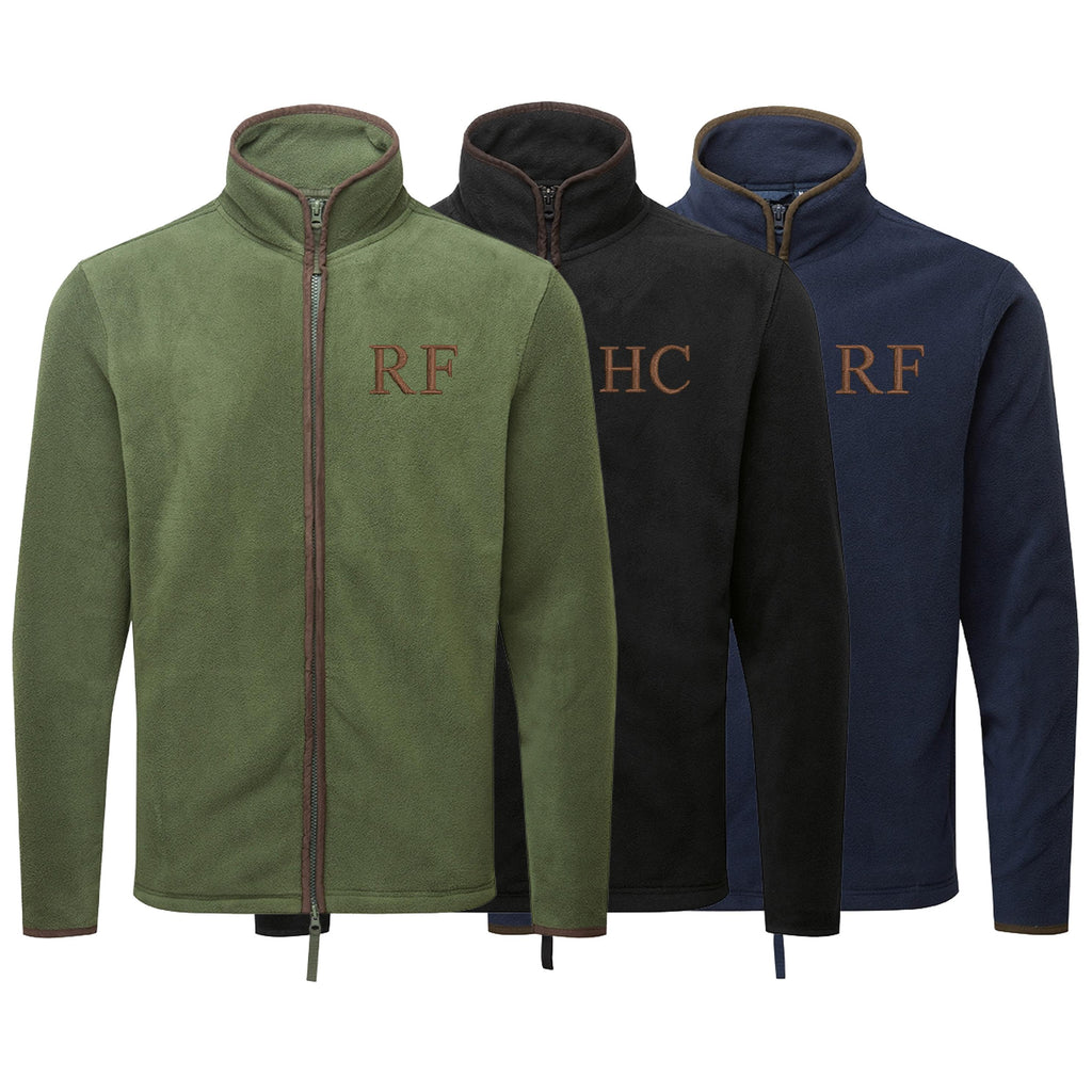 Embroidered Personalised Fleece Custom Initials Adults Mens Unisex Country Farmer Jacket