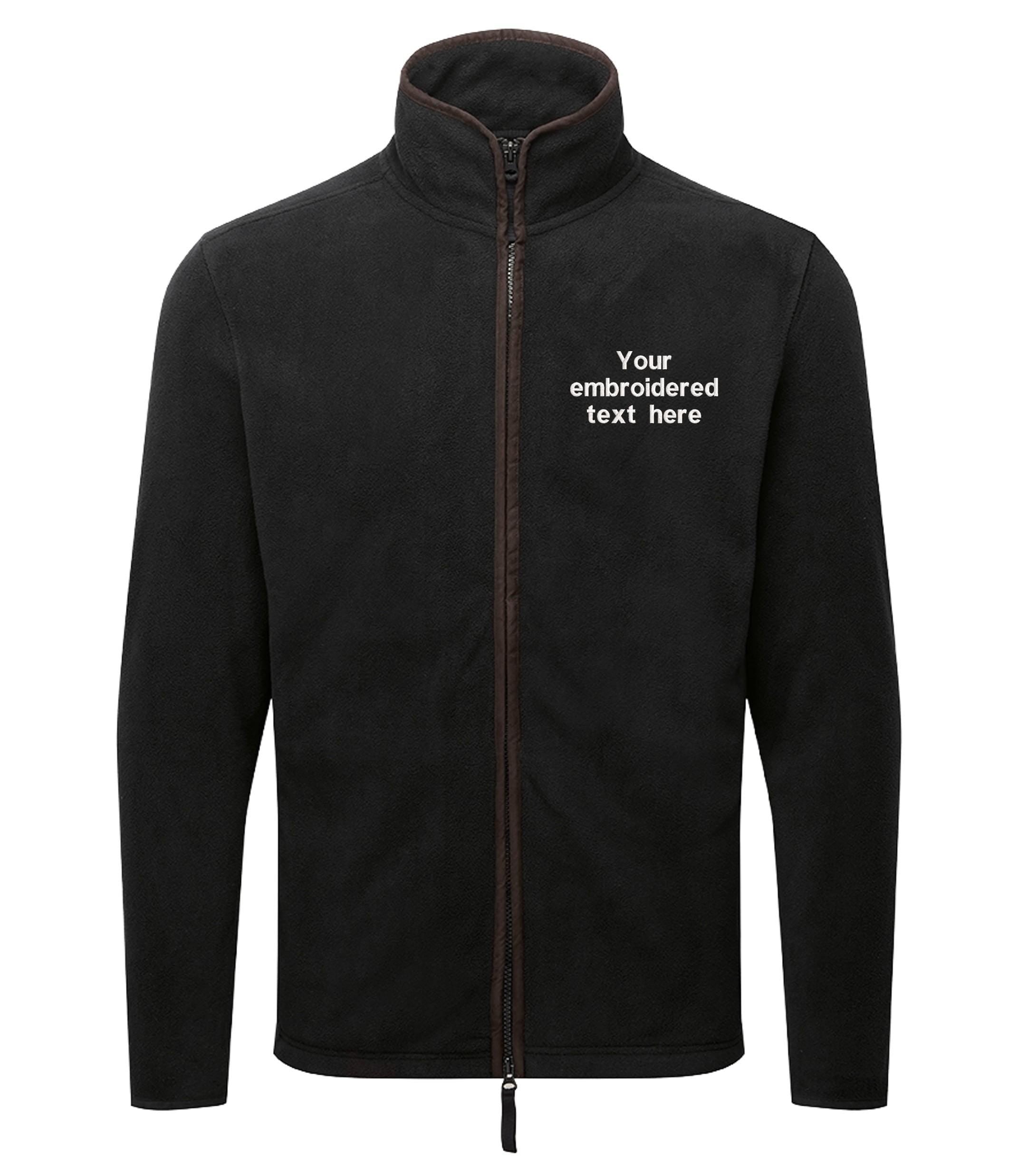 Embroidered Personalised Fleece Custom Text Adults Mens Unisex Country Farmer Jacket
