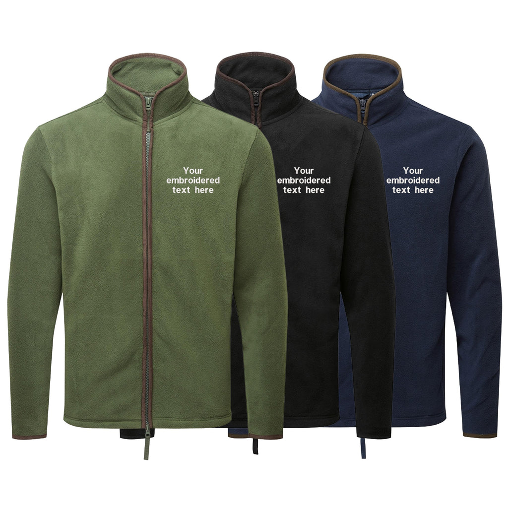 Embroidered Personalised Fleece Custom Text Adults Mens Unisex Country Farmer Jacket