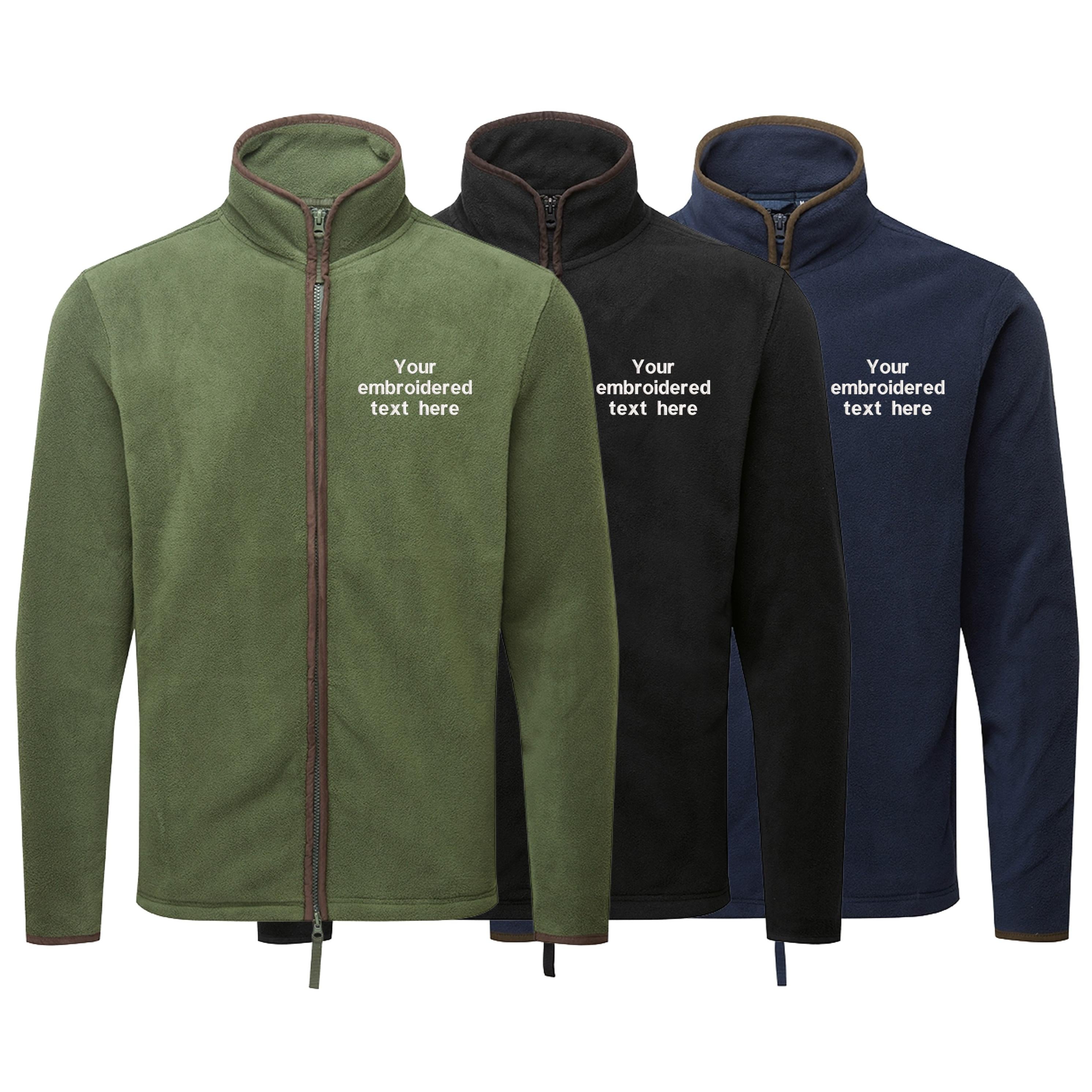 Embroidered Personalised Fleece Custom Text Adults Mens Unisex Country Farmer Jacket