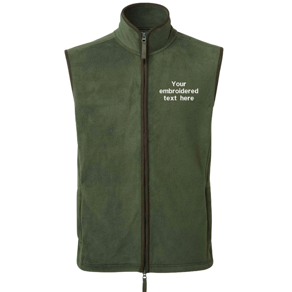 Embroidered Personalised Fleece Gilet Custom Text Adults Mens Unisex Country Farmer Bodywarmer Jacket