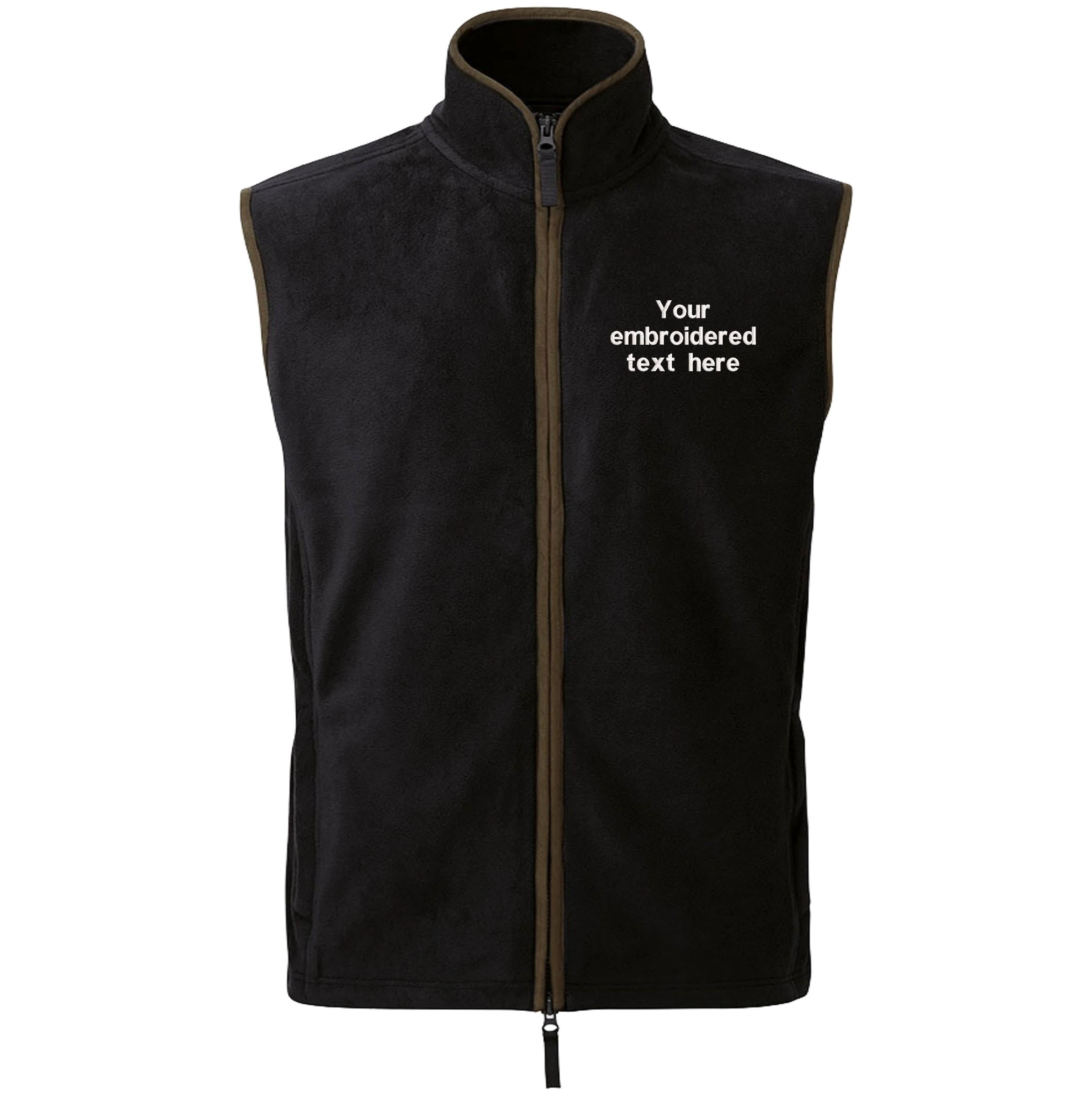 Embroidered Personalised Fleece Gilet Custom Text Adults Mens Unisex Country Farmer Bodywarmer Jacket
