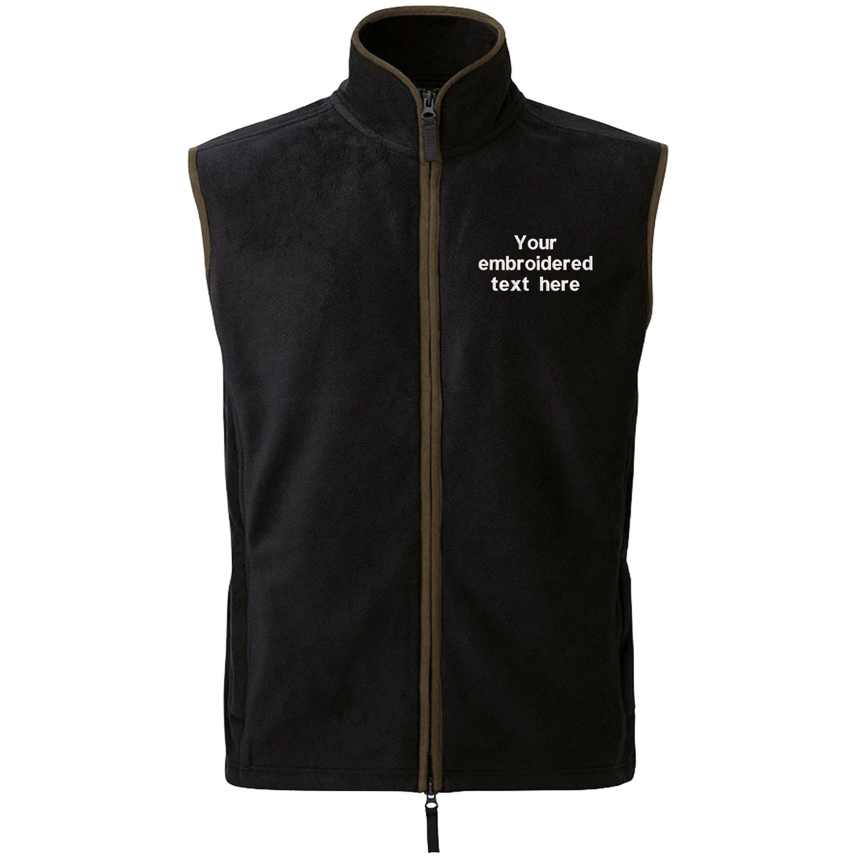 Embroidered Personalised Fleece Gilet Custom Text Adults Mens Unisex Country Farmer Bodywarmer Jacket