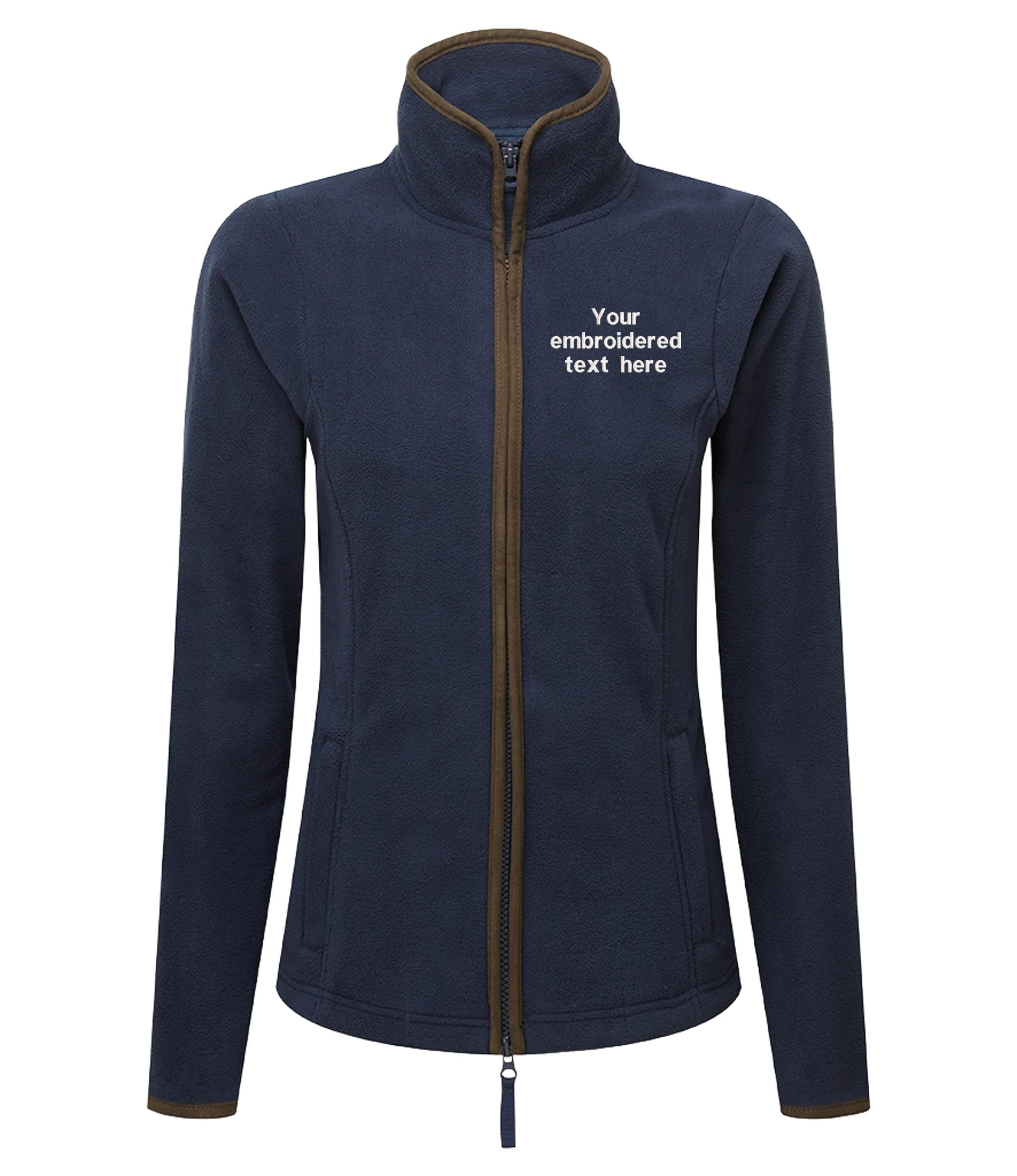 Embroidered Personalised Fleece Custom Text Ladies Country Farmer Jacket