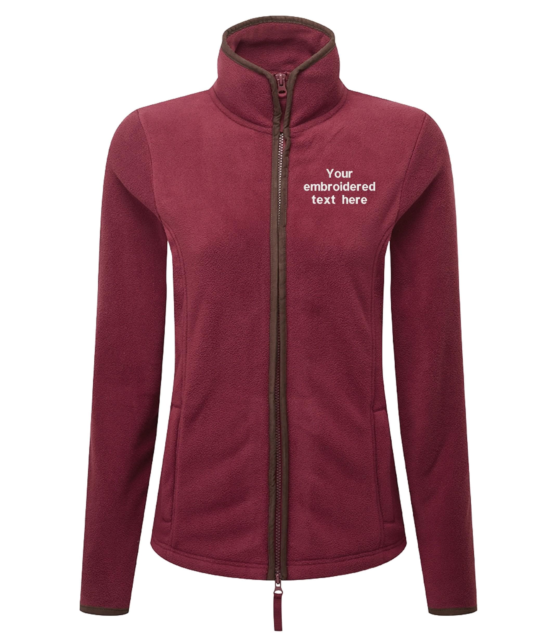 Embroidered Personalised Fleece Custom Text Ladies Country Farmer Jacket