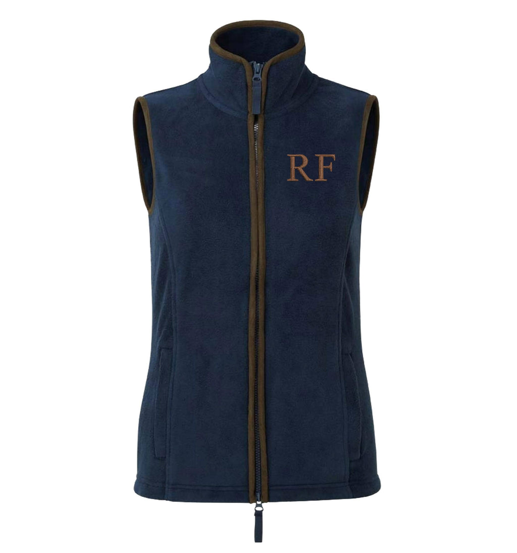 Embroidered Personalised Fleece Gilet Custom Initials Ladies Country Farmer Bodywarmer Jacket