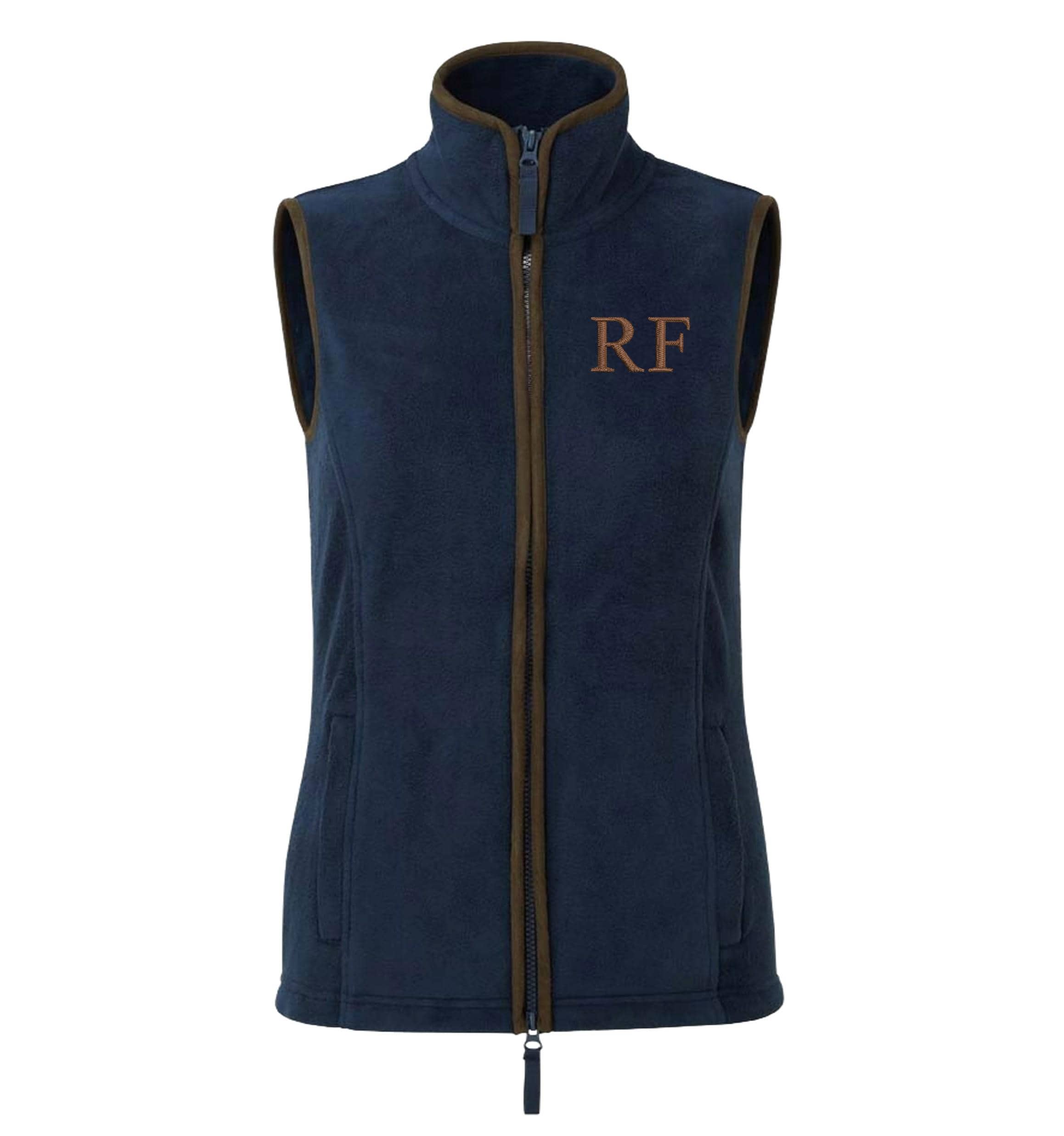 Embroidered Personalised Fleece Gilet Custom Initials Ladies Country Farmer Bodywarmer Jacket