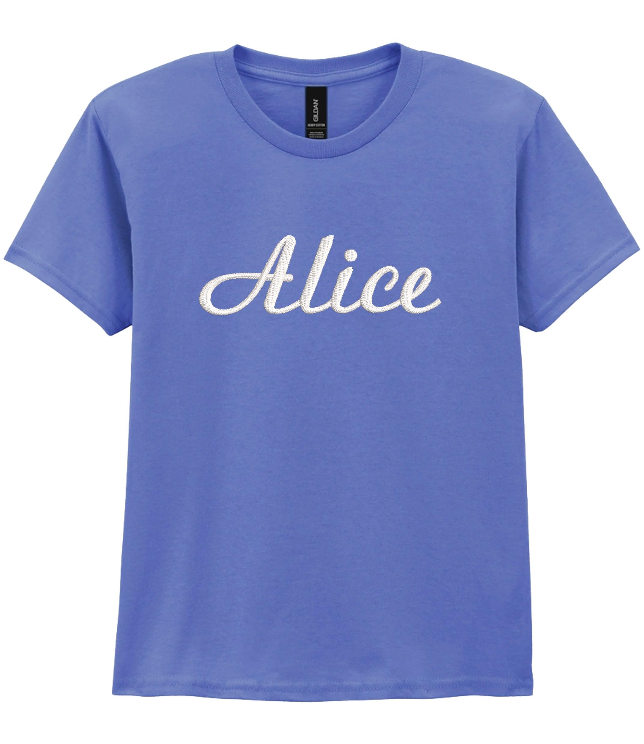 Embroidered Personalised Kids T-Shirt Custom Design Your Text
