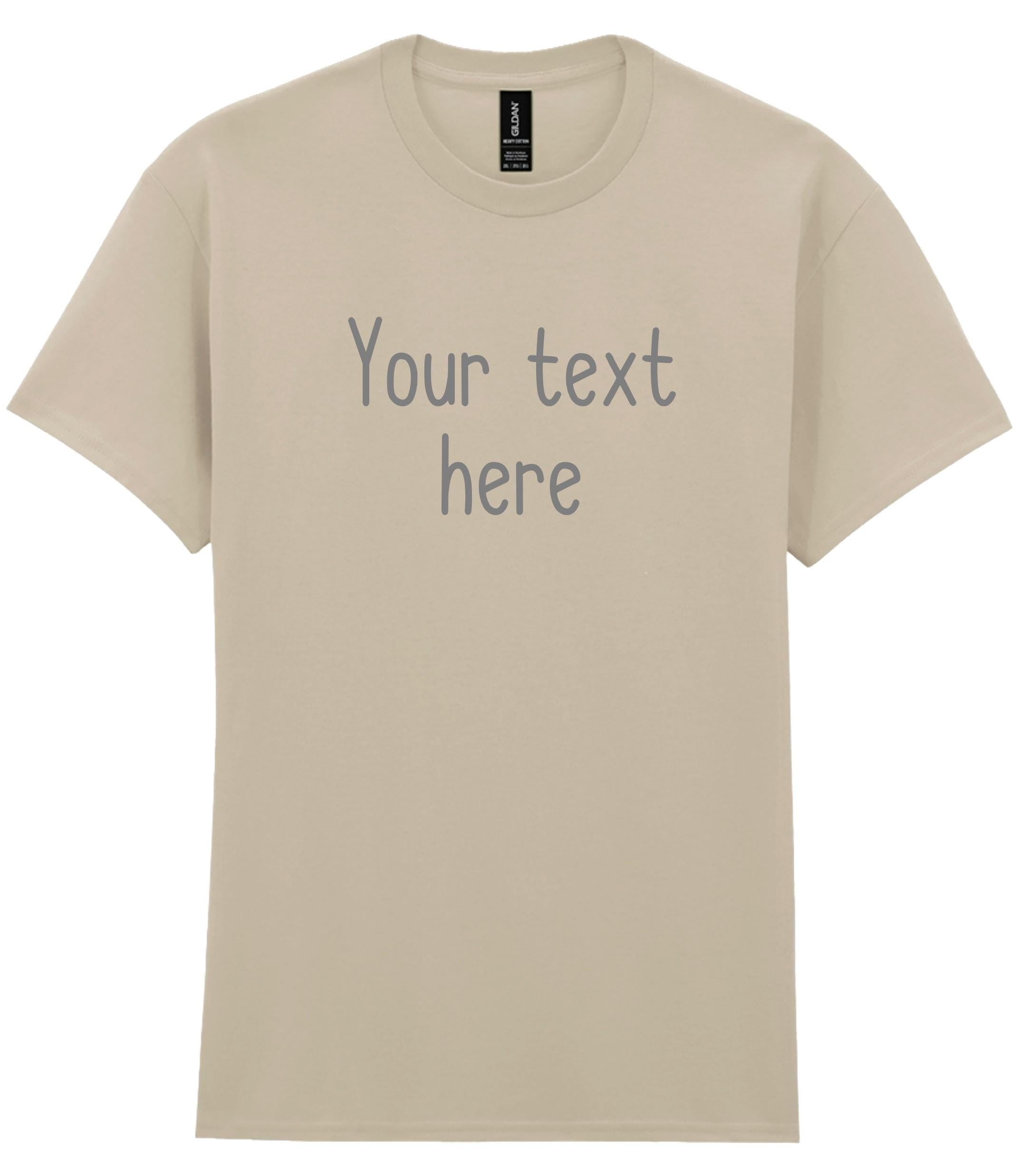 Personalised Printed Adults T-Shirt 30 Colours S-5XL Custom Design Your Text