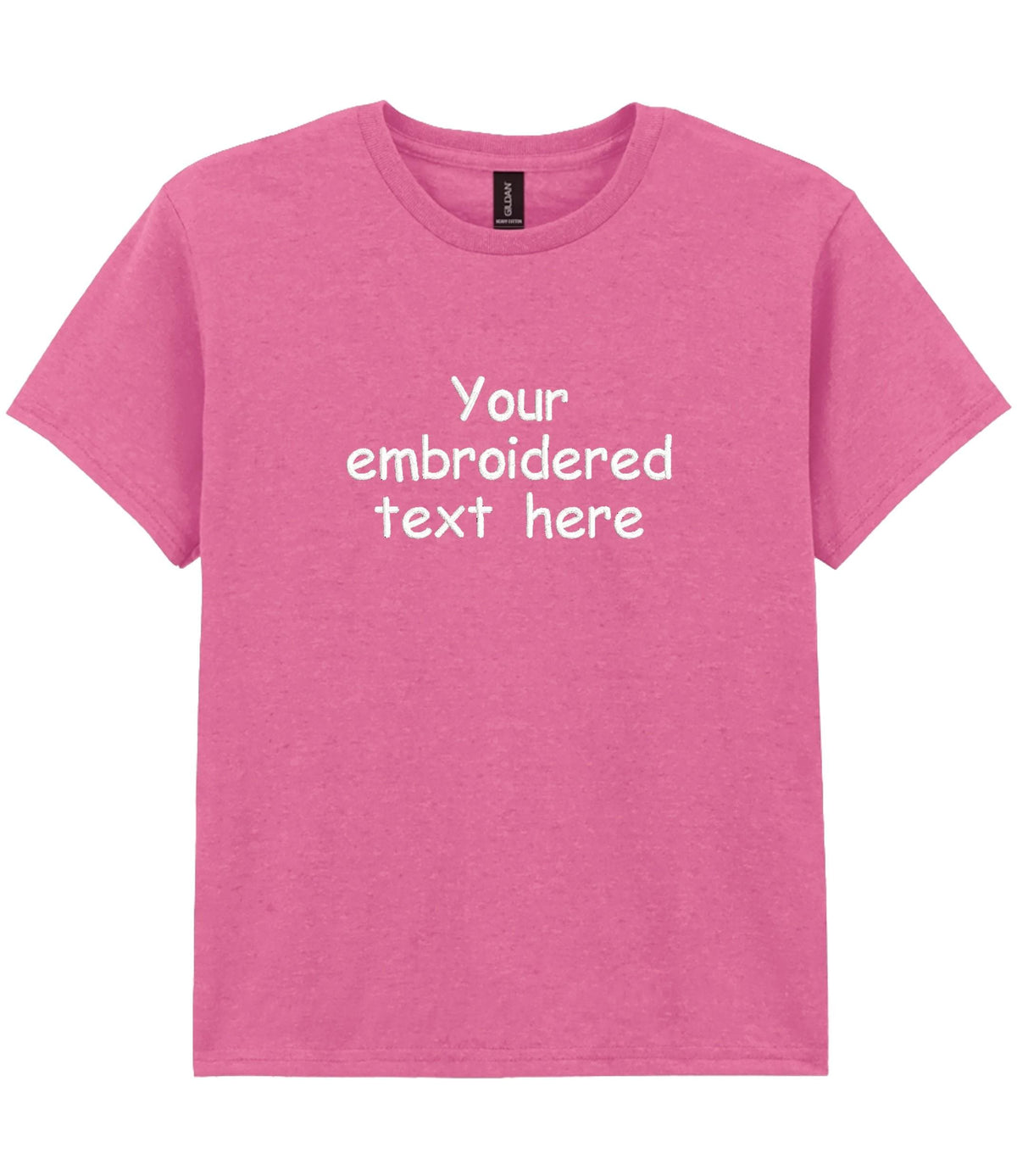 Embroidered Personalised Kids T-Shirt Custom Design Your Text