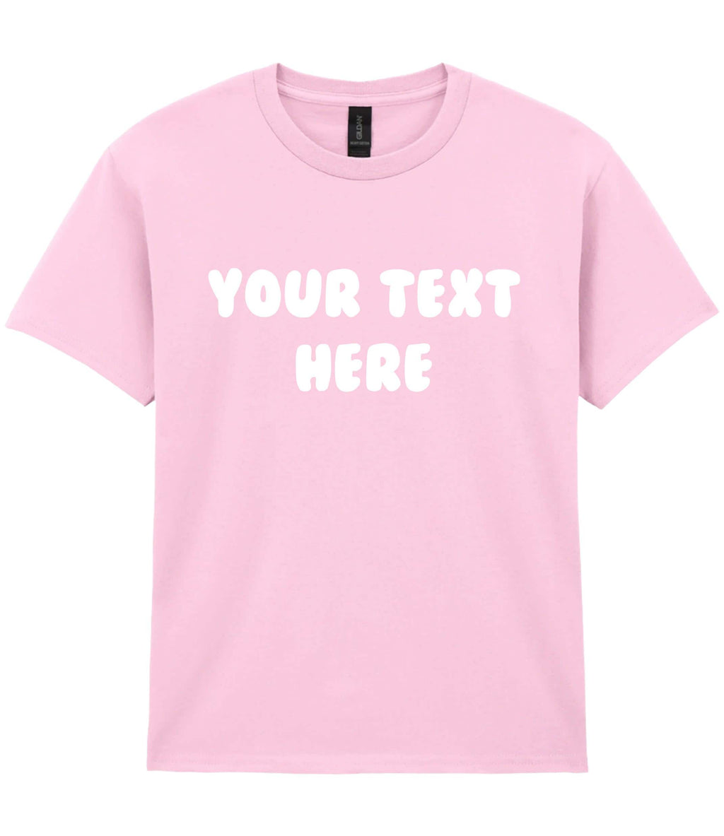 Personalised Printed Kids T-Shirt Custom Design Your Text