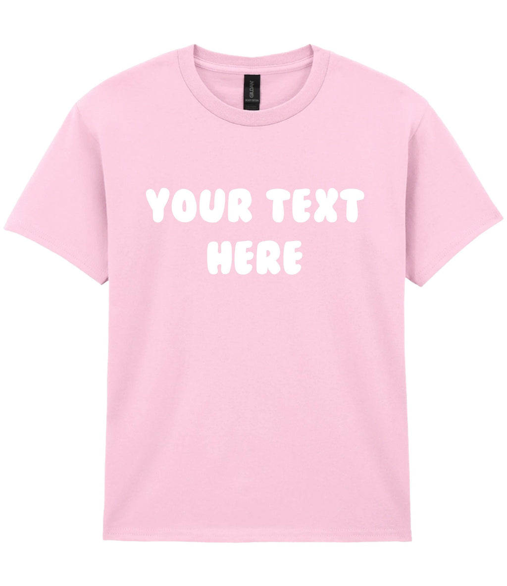 Personalised Printed Kids T-Shirt Custom Design Your Text
