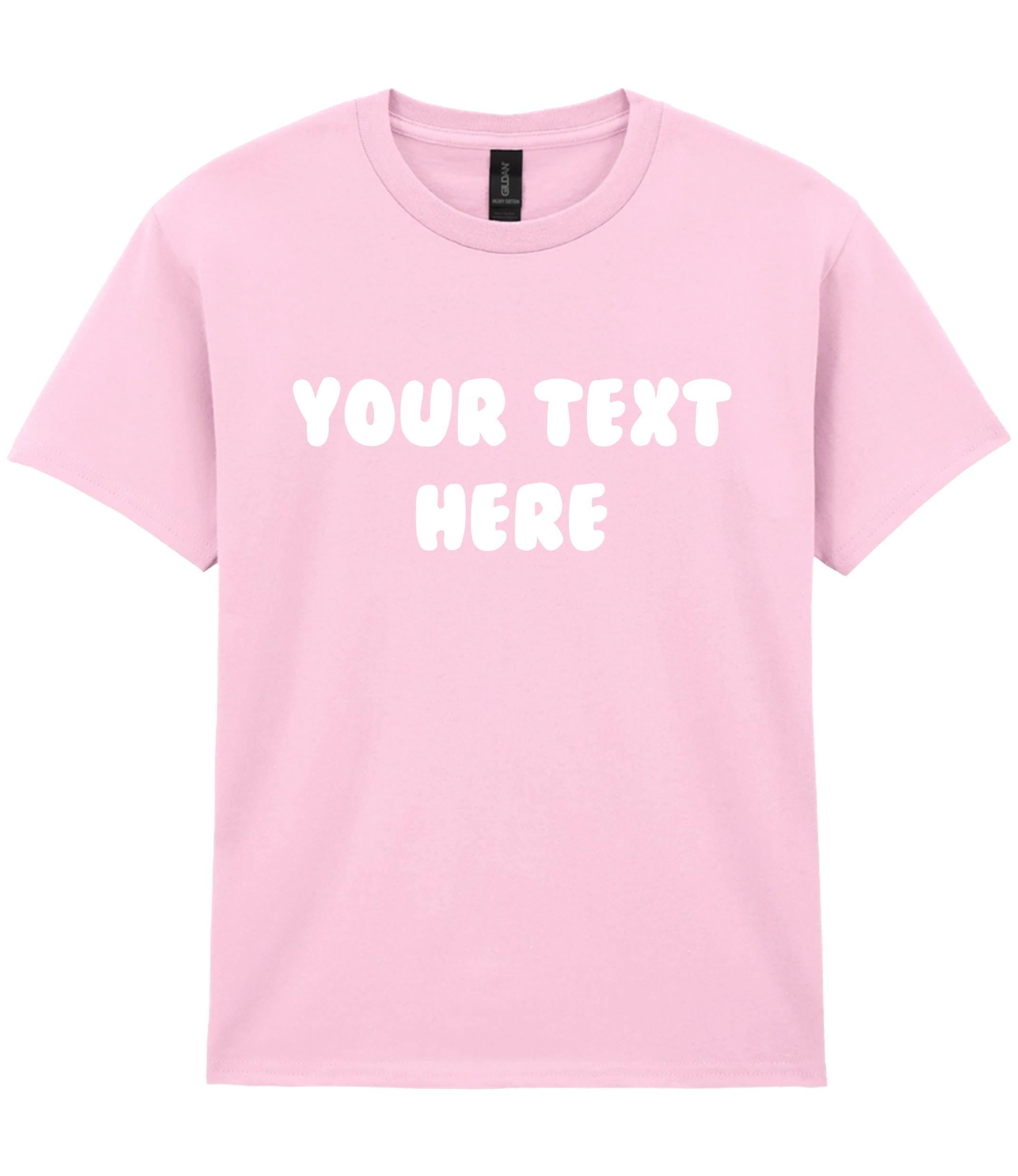 Personalised Printed Kids T-Shirt Custom Design Your Text