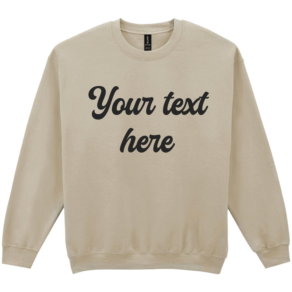 Personalised Printed Adults Sweatshirt 23 Colours S-5XL Custom Design Your Text