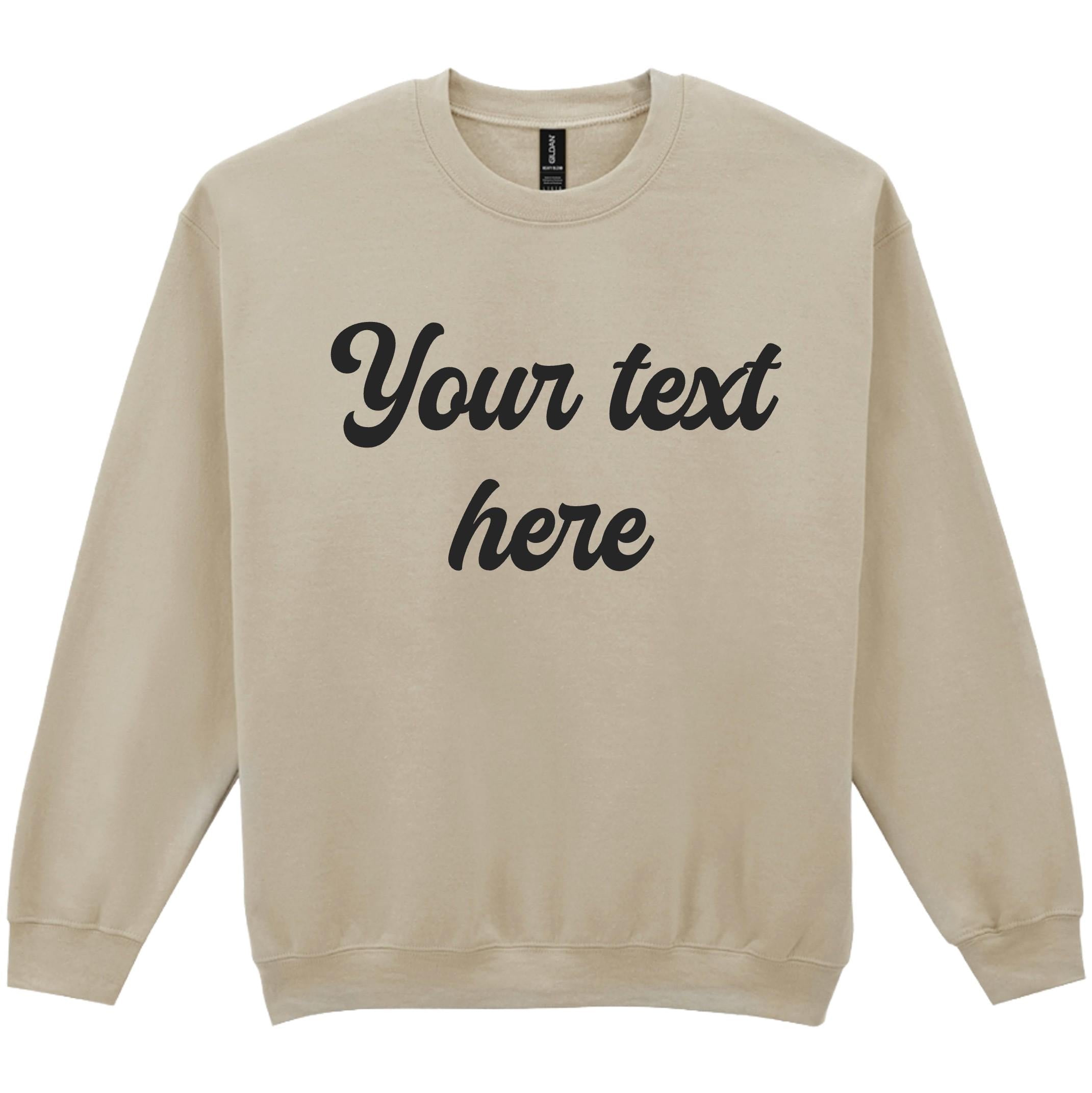 Personalised Printed Adults Sweatshirt 23 Colours S-5XL Custom Design Your Text