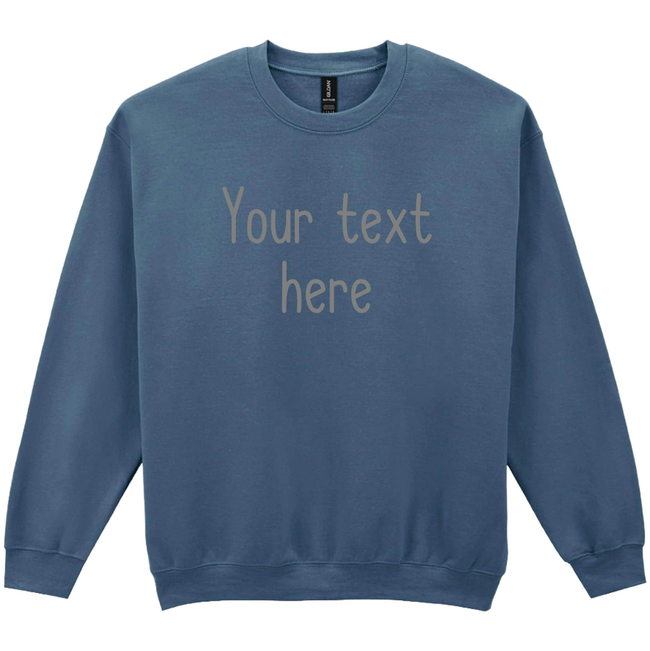 Personalised Printed Adults Sweatshirt 23 Colours S-5XL Custom Design Your Text