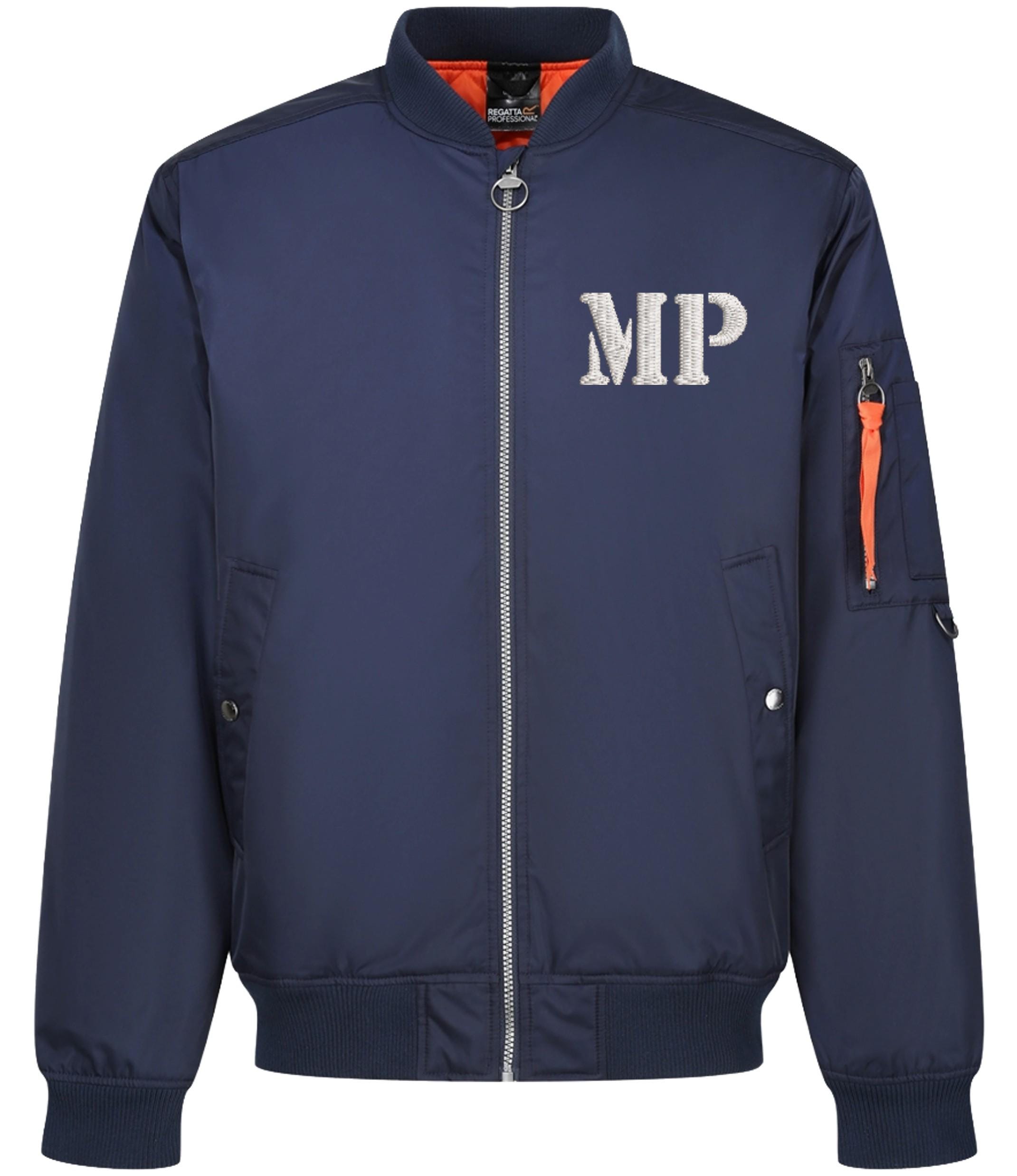 Embroidered Personalised Initials Pilot Jacket Military Army Custom Name Bomber Coat