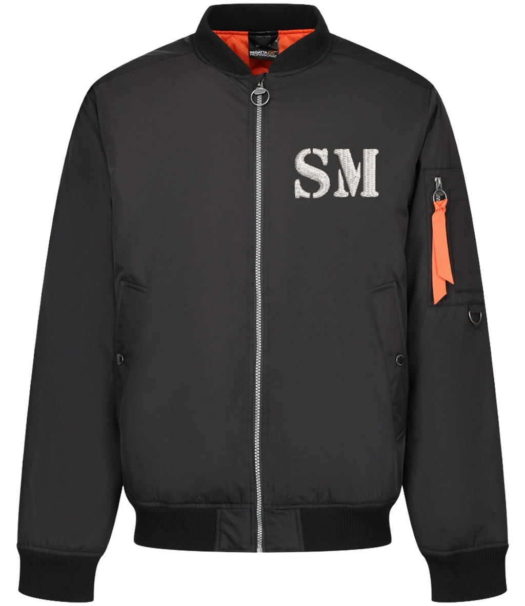 Embroidered Personalised Initials Pilot Jacket Military Army Custom Name Bomber Coat