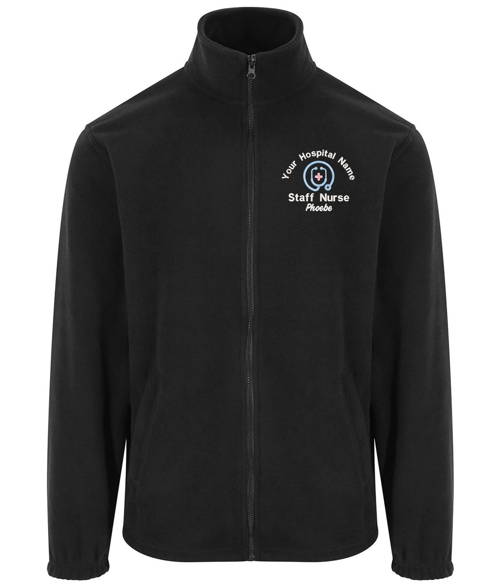 Embroidered Personalised Fleece Custom Uniform Hospital Staff Name Department Student Nurse Jacket