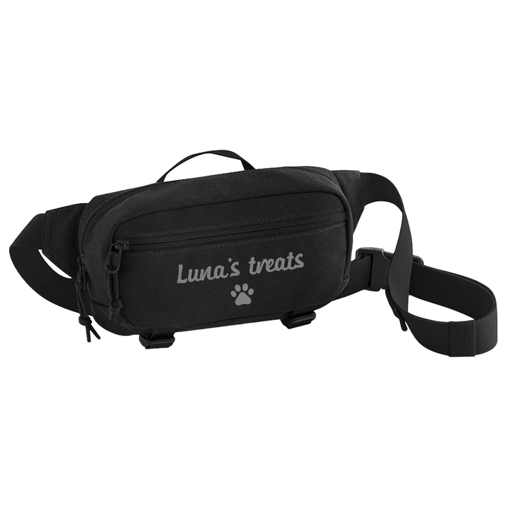 Personalised Name Dog Treats Belt Bag - Custom Puppy Walking Training Cross Body Bumbag