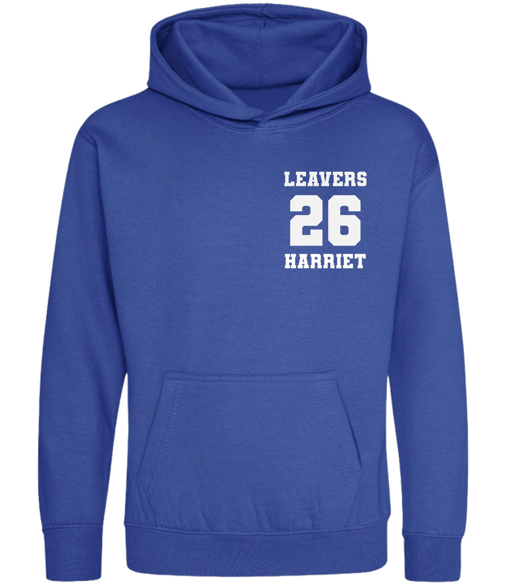 Personalised Leavers Hoodies (Kids & Adults Sizes) Custom Name Text Class of 26 Primary Junior Year 6 Secondary School College University