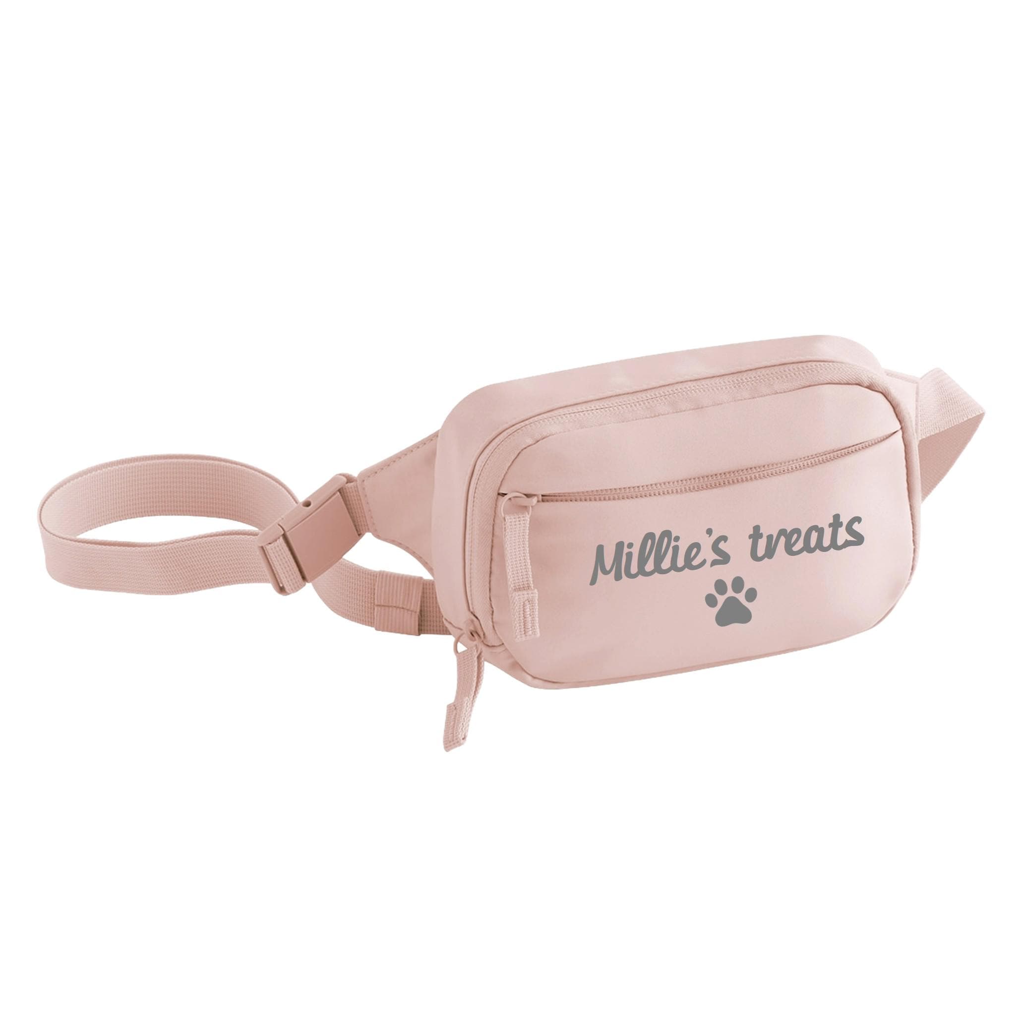 Personalised Name Dog Treats Belt Bag - Custom Puppy Walking Training Cross Body Bumbag