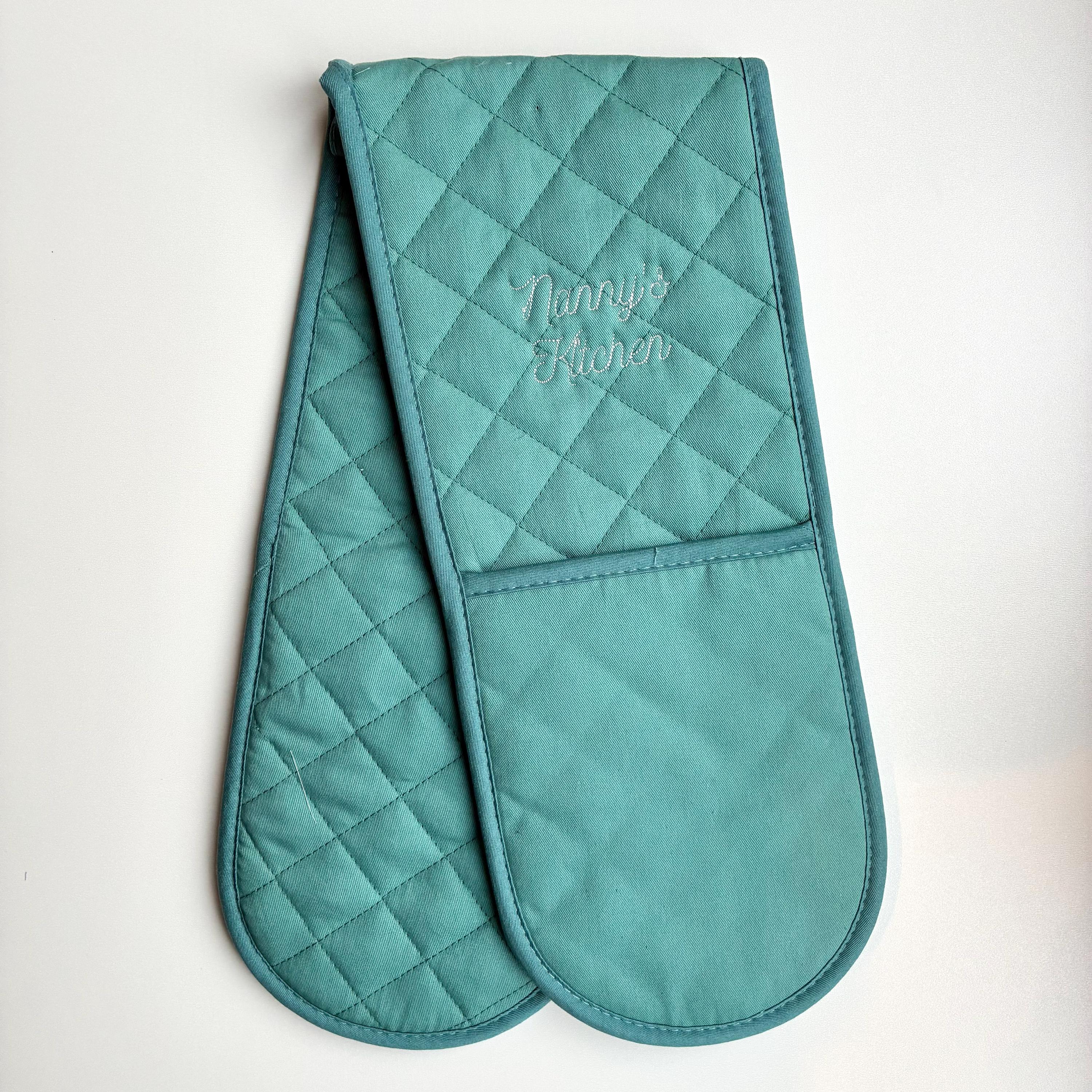 Personalised Embroidered Oven Glove Custom Text Kitchen Baking Mothers Day Gifts For Her