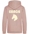 Girls Personalised Name Horse Riding Hoodie Pony Rider Club Sweatshirt Jacket