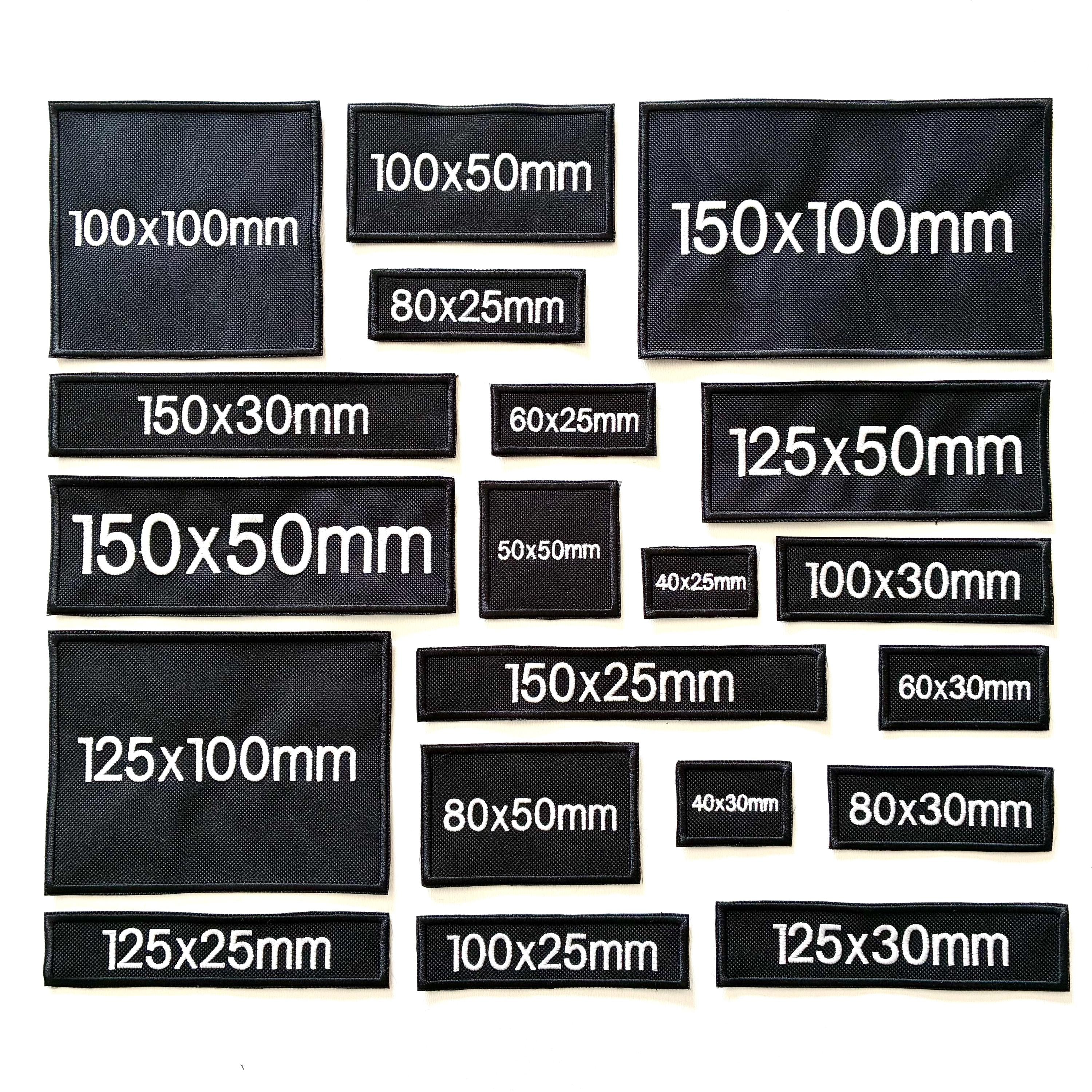 Personalised Embroidered Black Patches Sew/Iron/VELCRO® Custom Text Molle Morale Badges