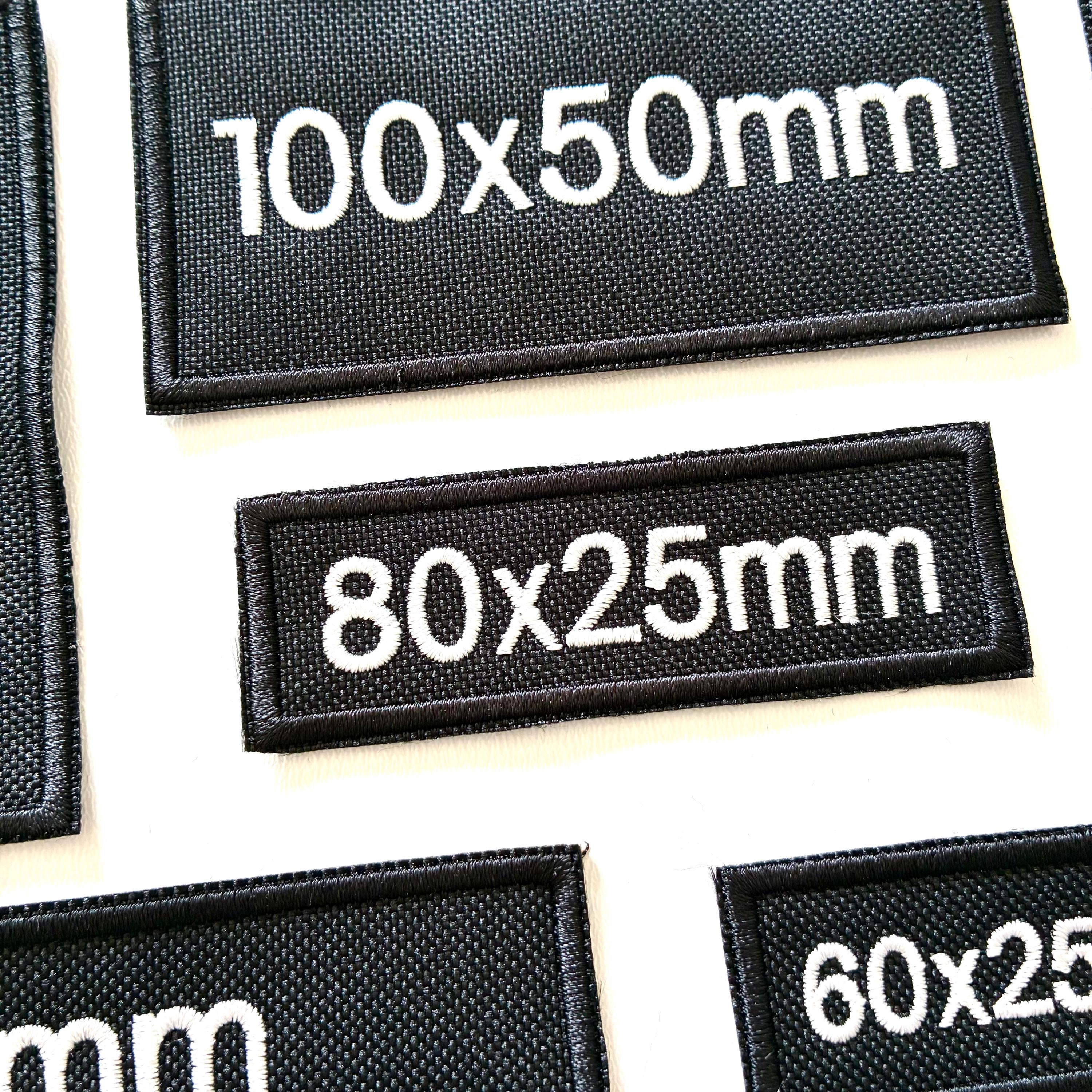 Personalised Embroidered Black Patches Sew/Iron/VELCRO® Custom Text Molle Morale Badges