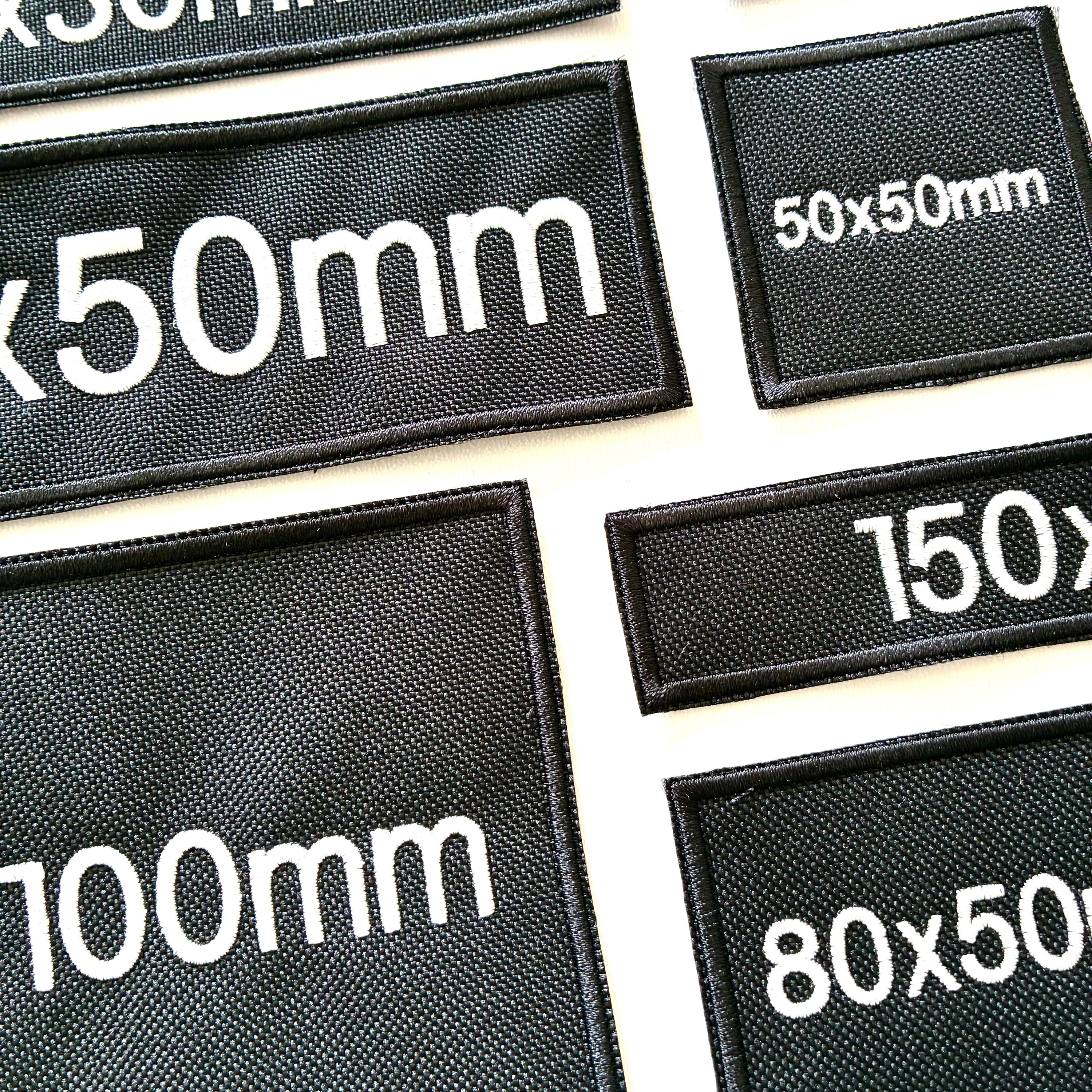 Personalised Embroidered Black Patches Sew/Iron/VELCRO® Custom Text Molle Morale Badges