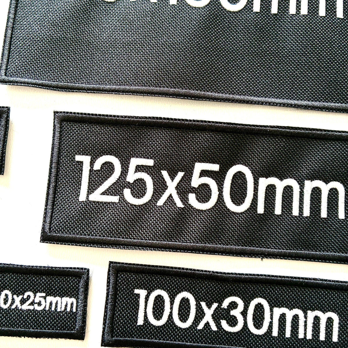 Personalised Embroidered Black Patches Sew/Iron/VELCRO® Custom Text Molle Morale Badges