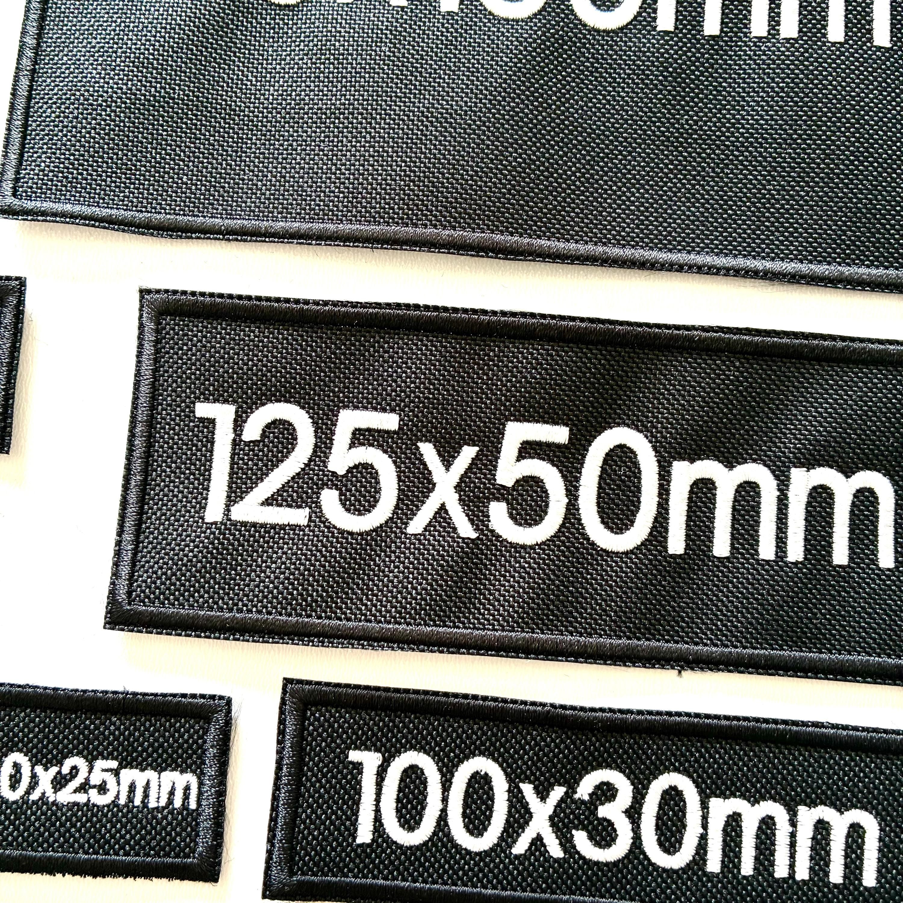 Personalised Embroidered Black Patches Sew/Iron/VELCRO® Custom Text Molle Morale Badges