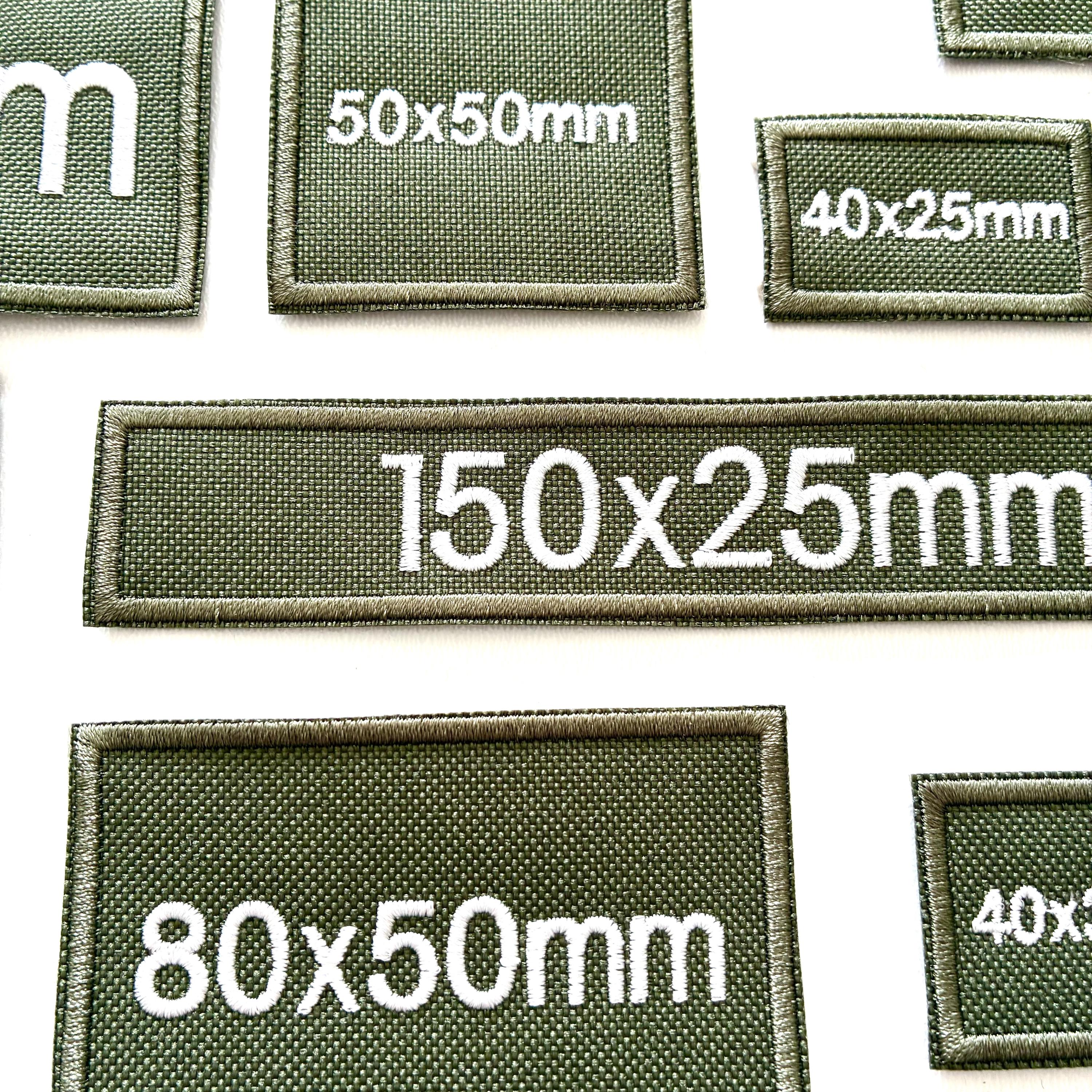 Personalised Embroidered Olive Patches Sew/Iron/VELCRO® Custom Text Molle Morale Badges