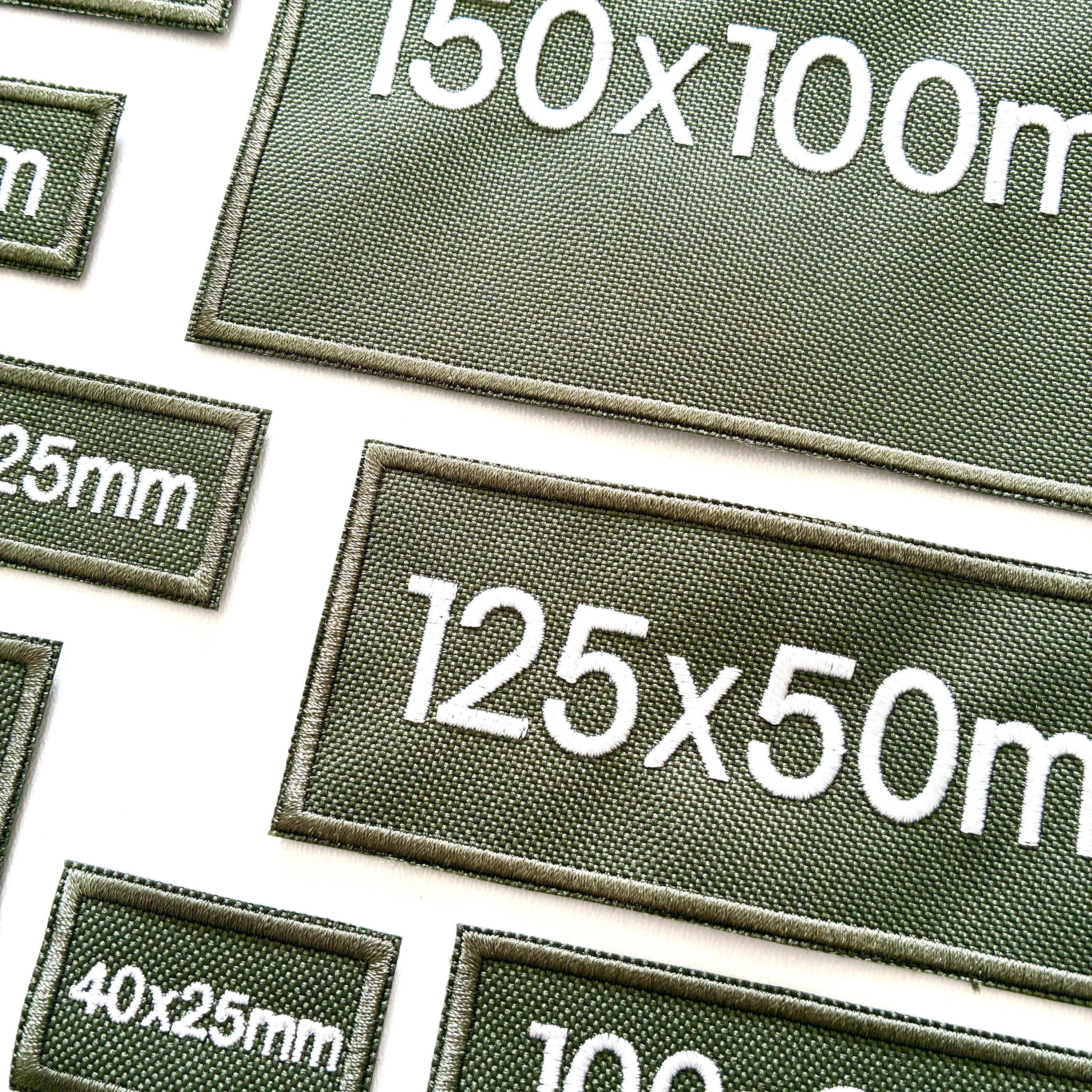 Personalised Embroidered Olive Patches Sew/Iron/VELCRO® Custom Text Molle Morale Badges