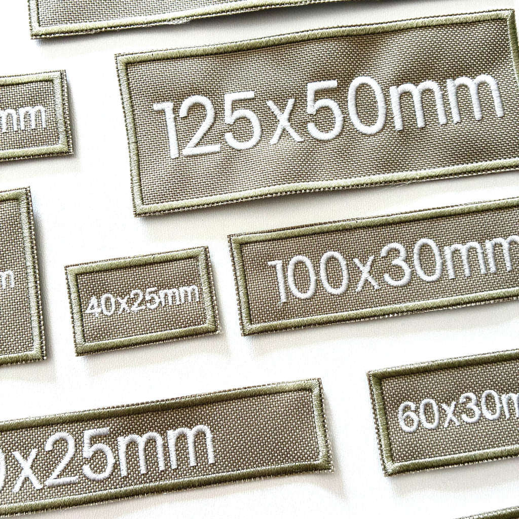 Personalised Embroidered Sand Patches Sew/Iron/VELCRO® Custom Text Molle Morale Badges