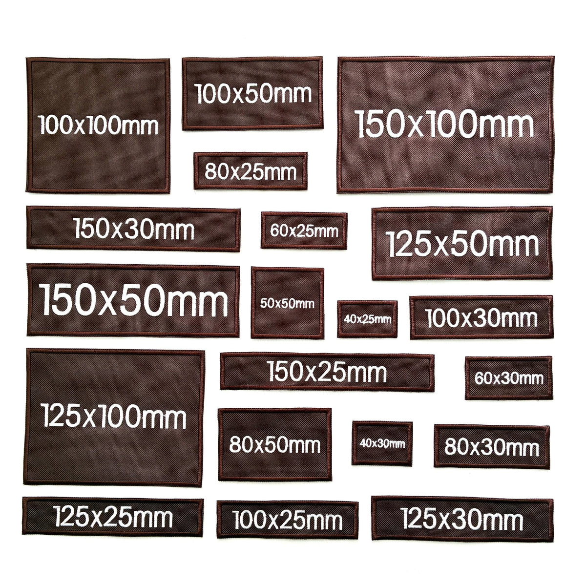 Personalised Embroidered Brown Patches Sew/Iron/VELCRO® Custom Text Molle Morale Badges